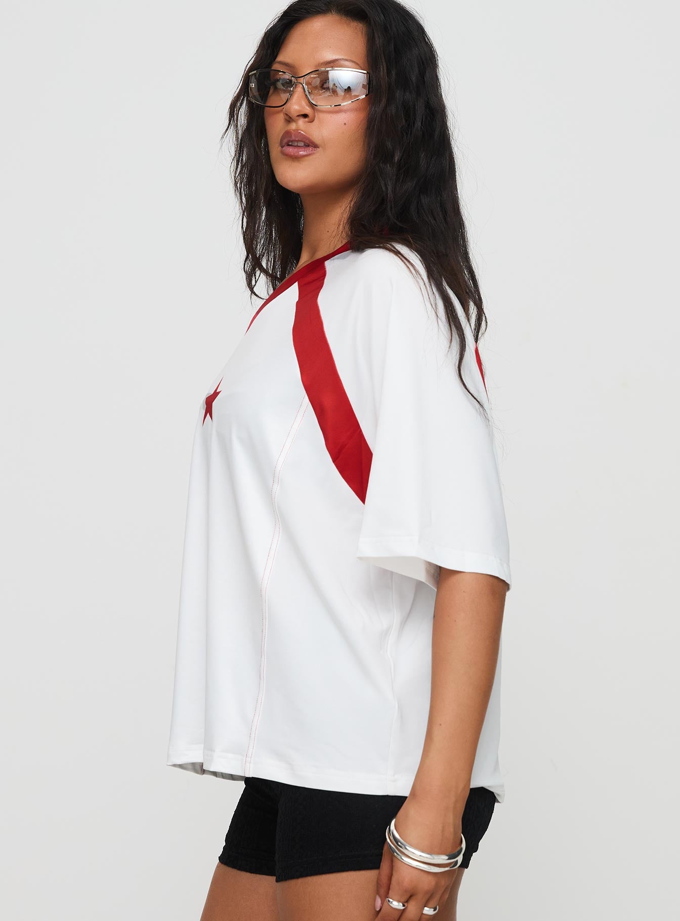 One Star Top White / Red Order Online