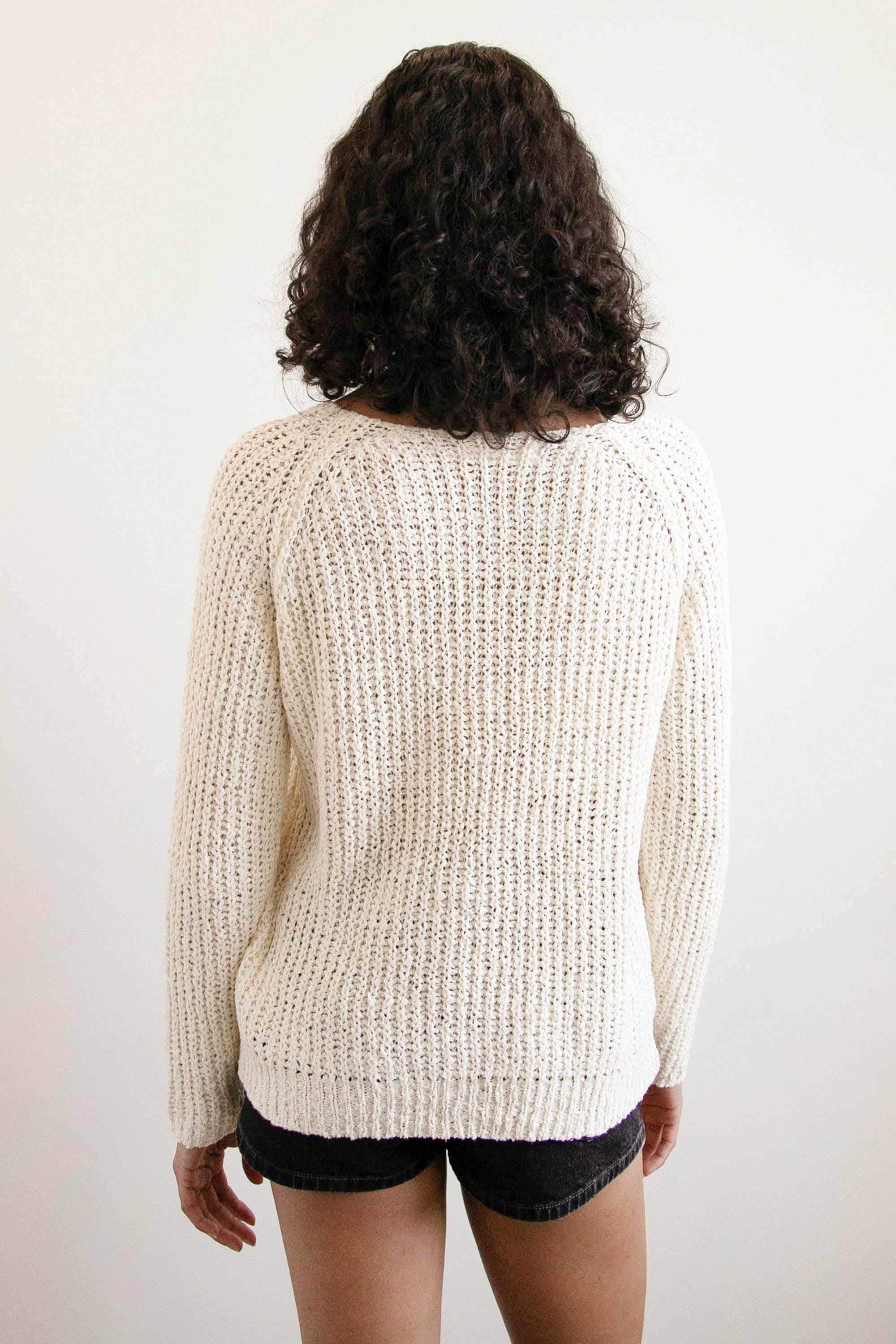 RELAXED FIT CROCHET SWEATER Discount Cost