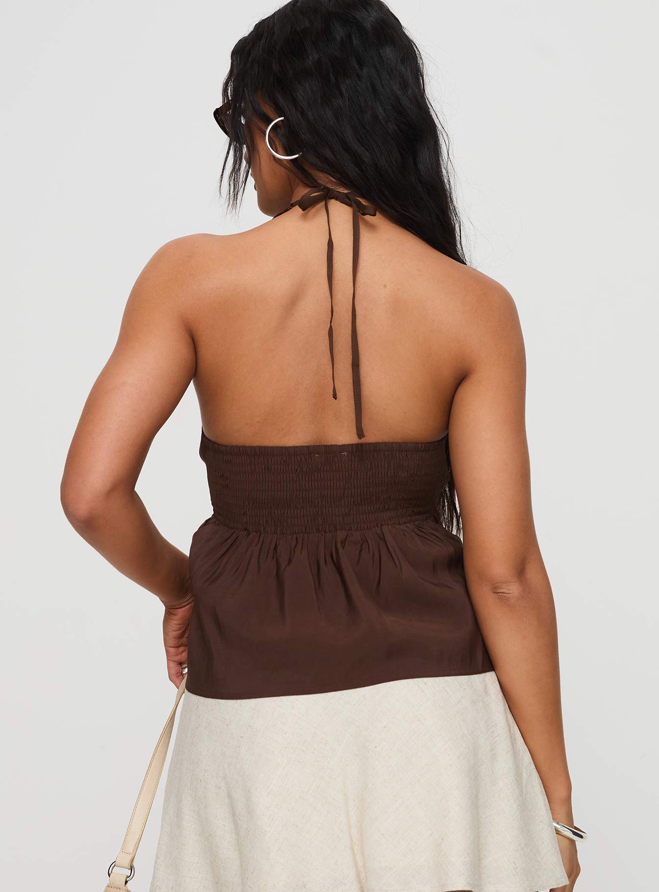 Gadot Halter Top Brown For Nice Online