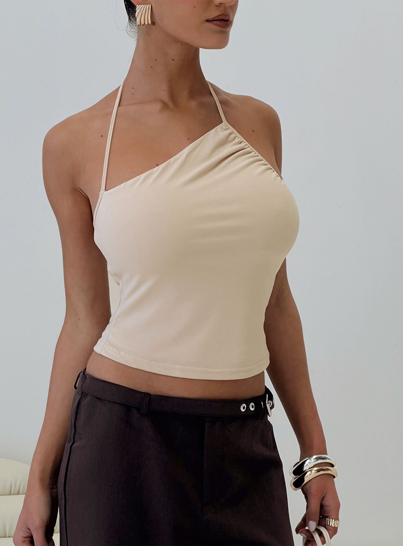 Catalyst Asymmetrical Top Cream Outlet Genuine