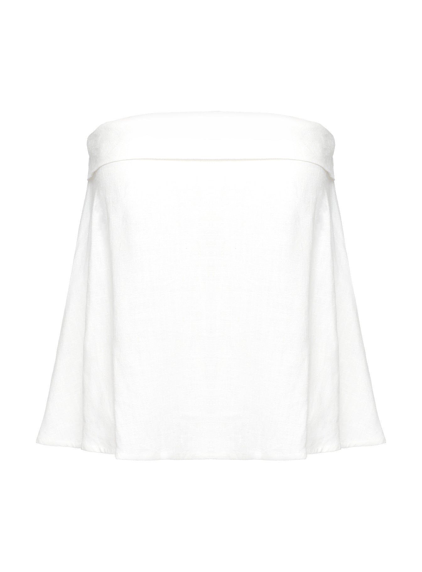 Ethel Strapless Linen Top White Collections Online