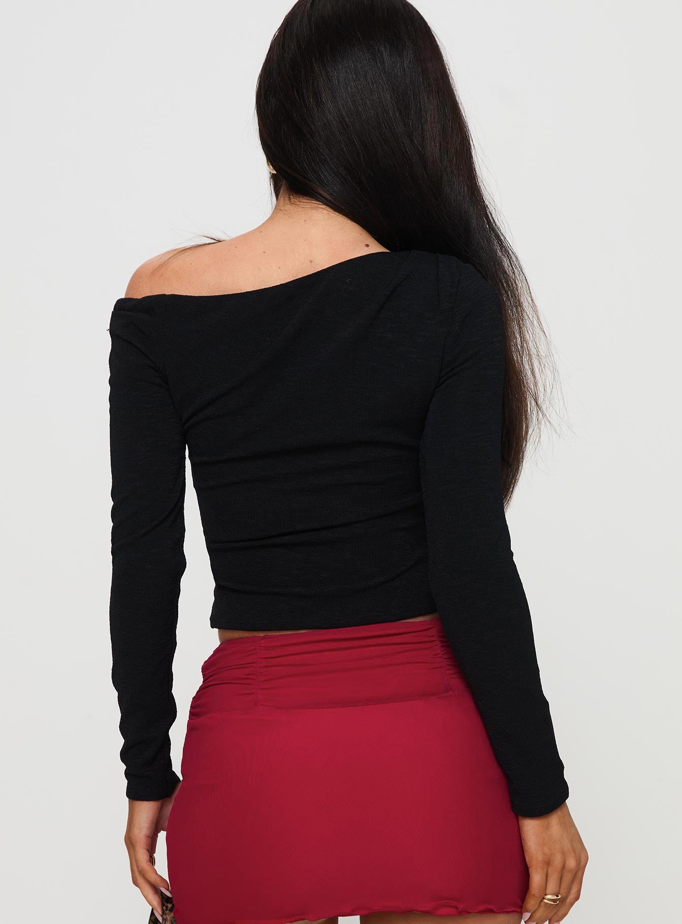Malian Long Sleeve Top Black Cheap Sale 100% Guaranteed