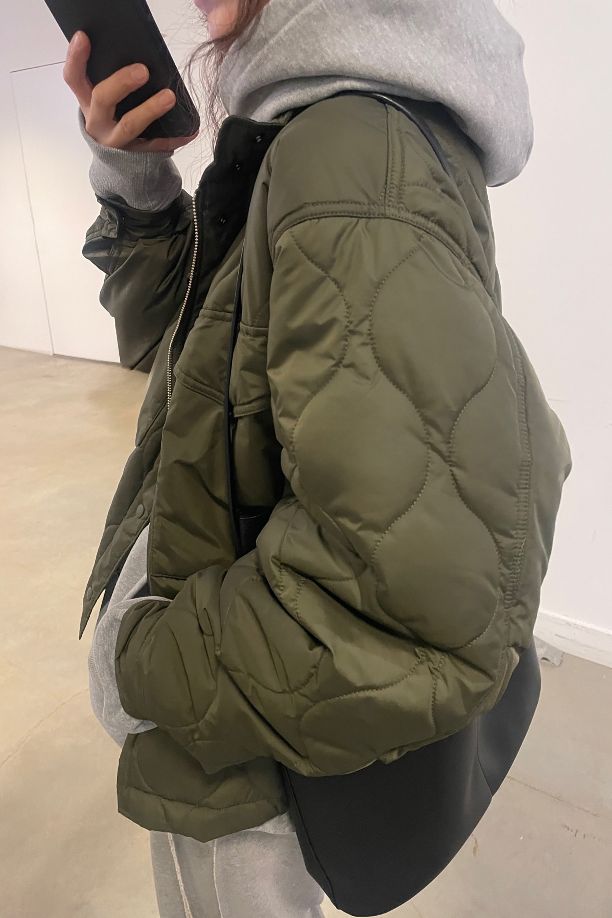 QUILTED PUFFER SHACKET Clearance Store Cheap Online