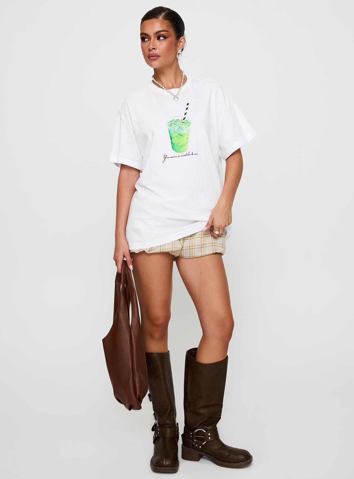 Love You So Matcha Graphic Top White With Paypal