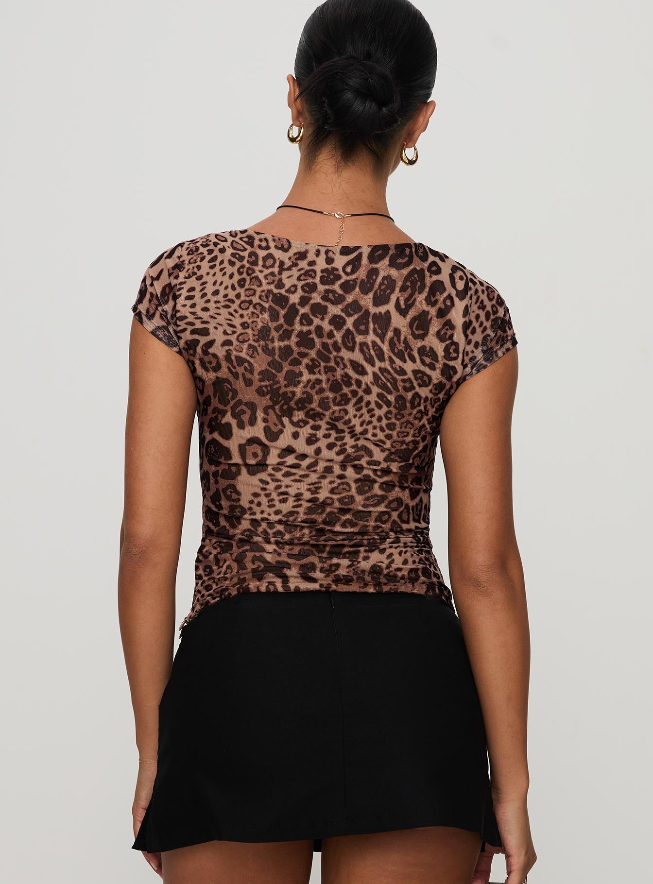 Nerys Top Leopard Free Shipping 100% Original