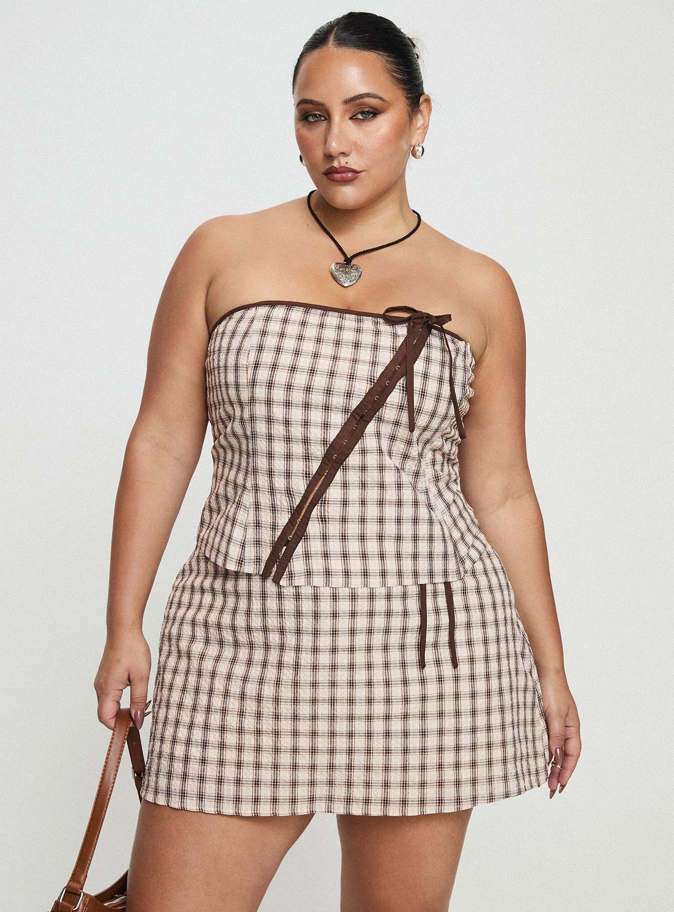 Be My Baby Top Plaid Curve Buy Cheap Reliable