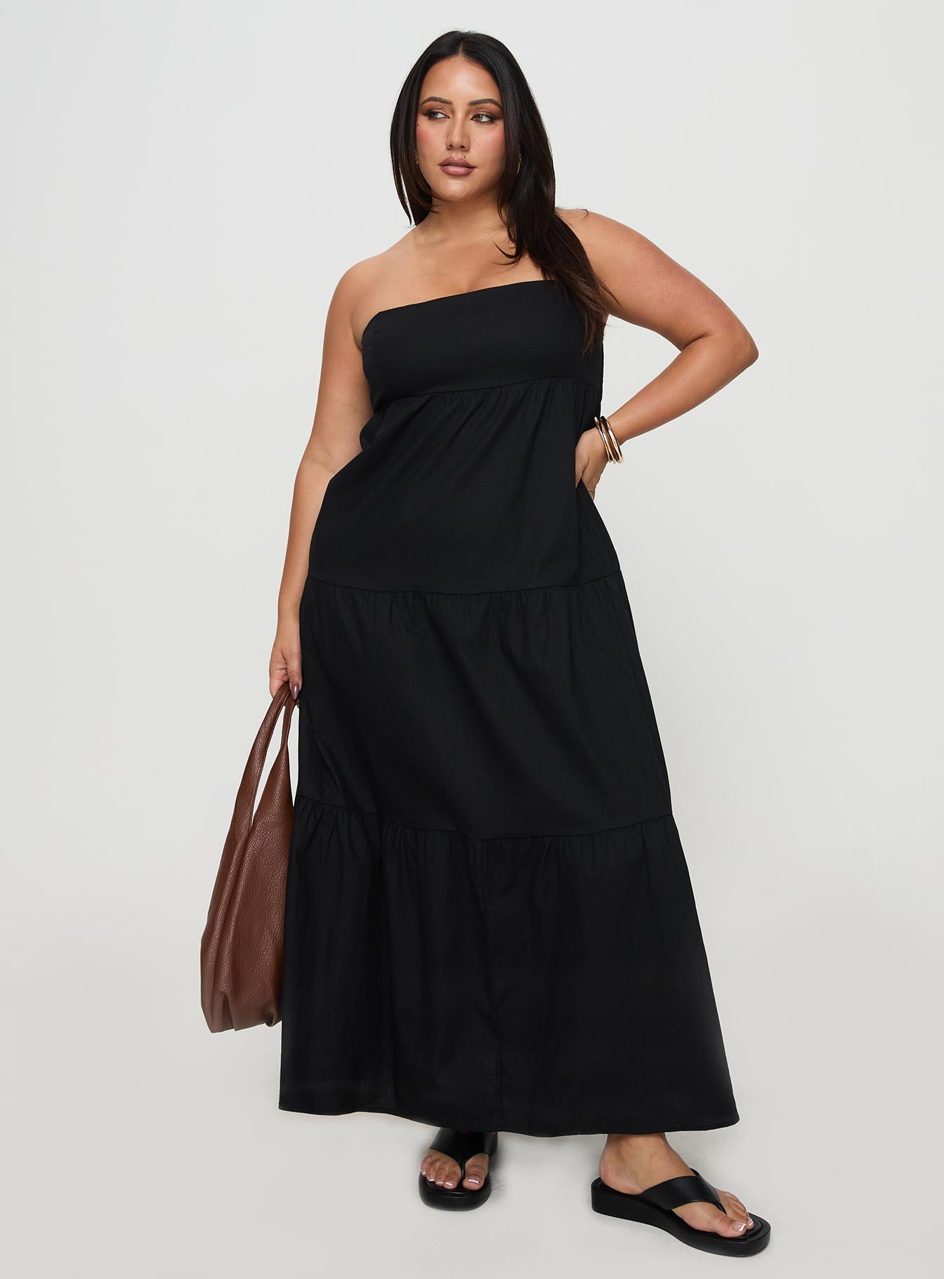 Osment Maxi Dress Black Curve Buy Cheap Buy