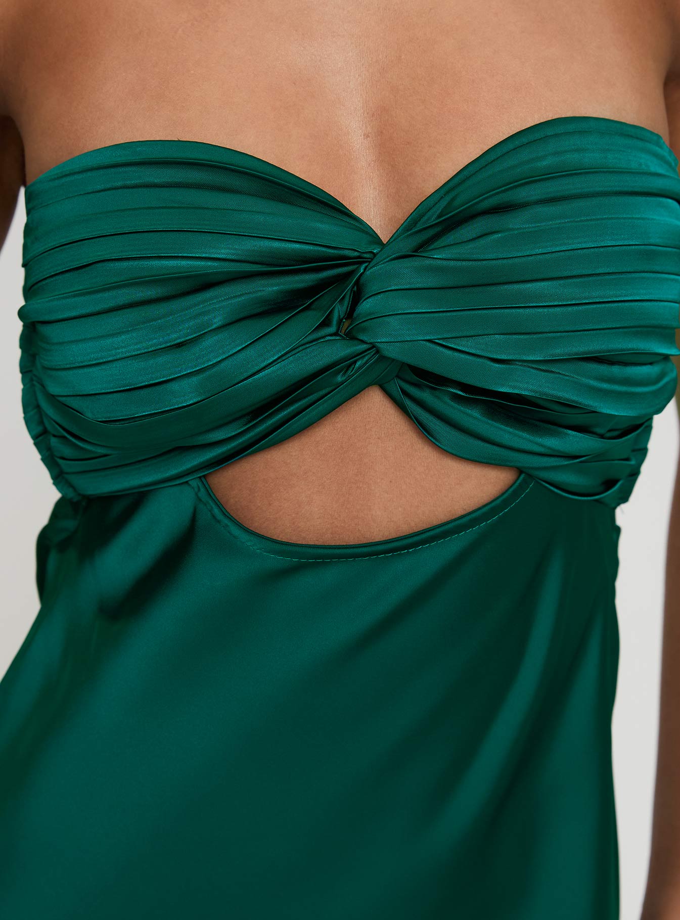Faviola Mini Dress Emerald Free Shipping For Sale