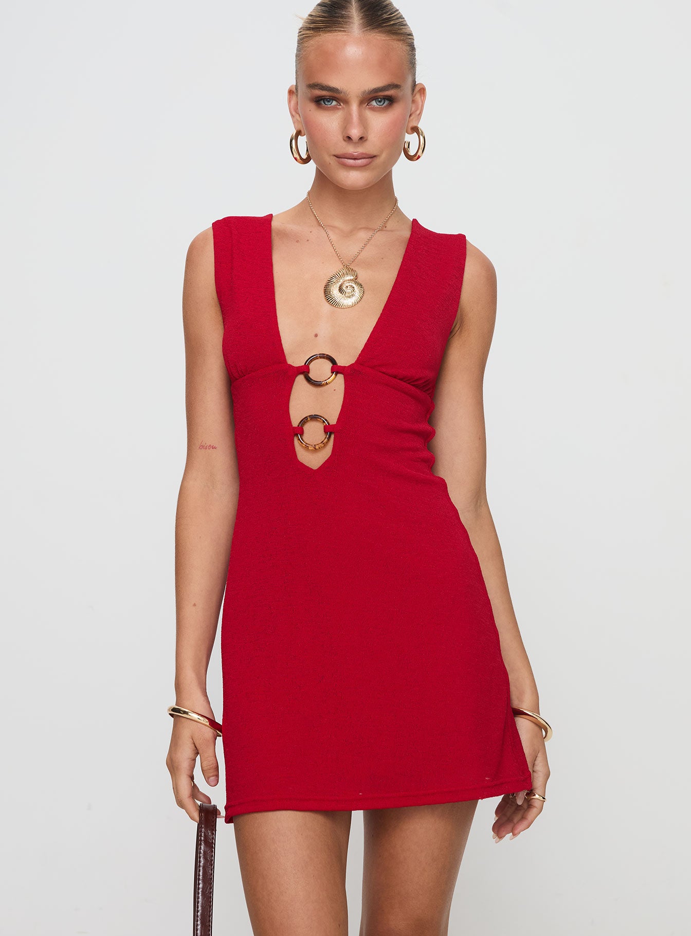 Steward Mini Dress Red Sale Amazing Pice