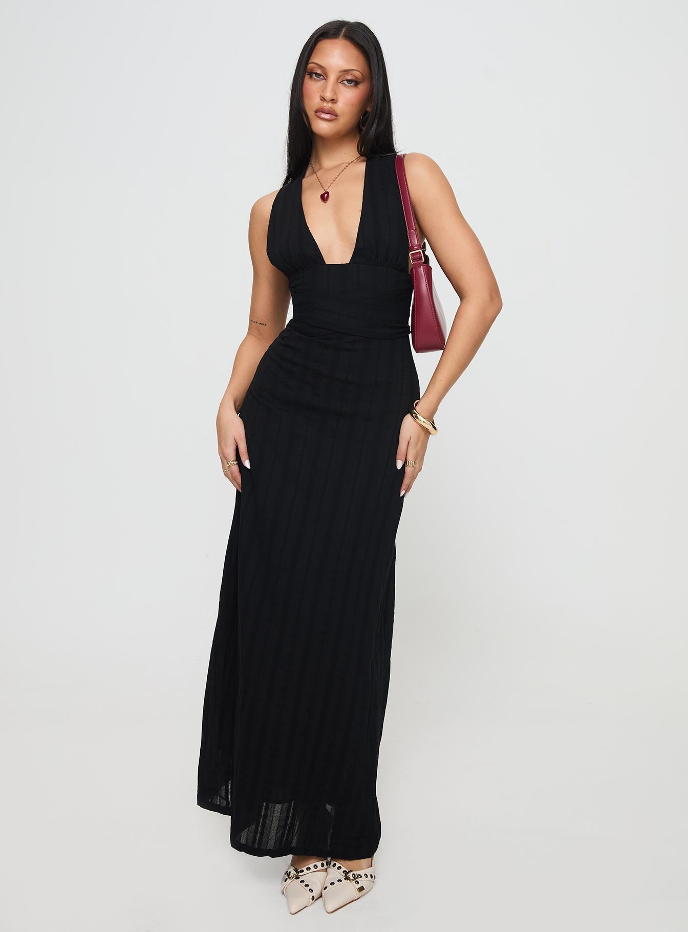 Alsace Maxi Dress Black Cheap Sale Lowest Pice