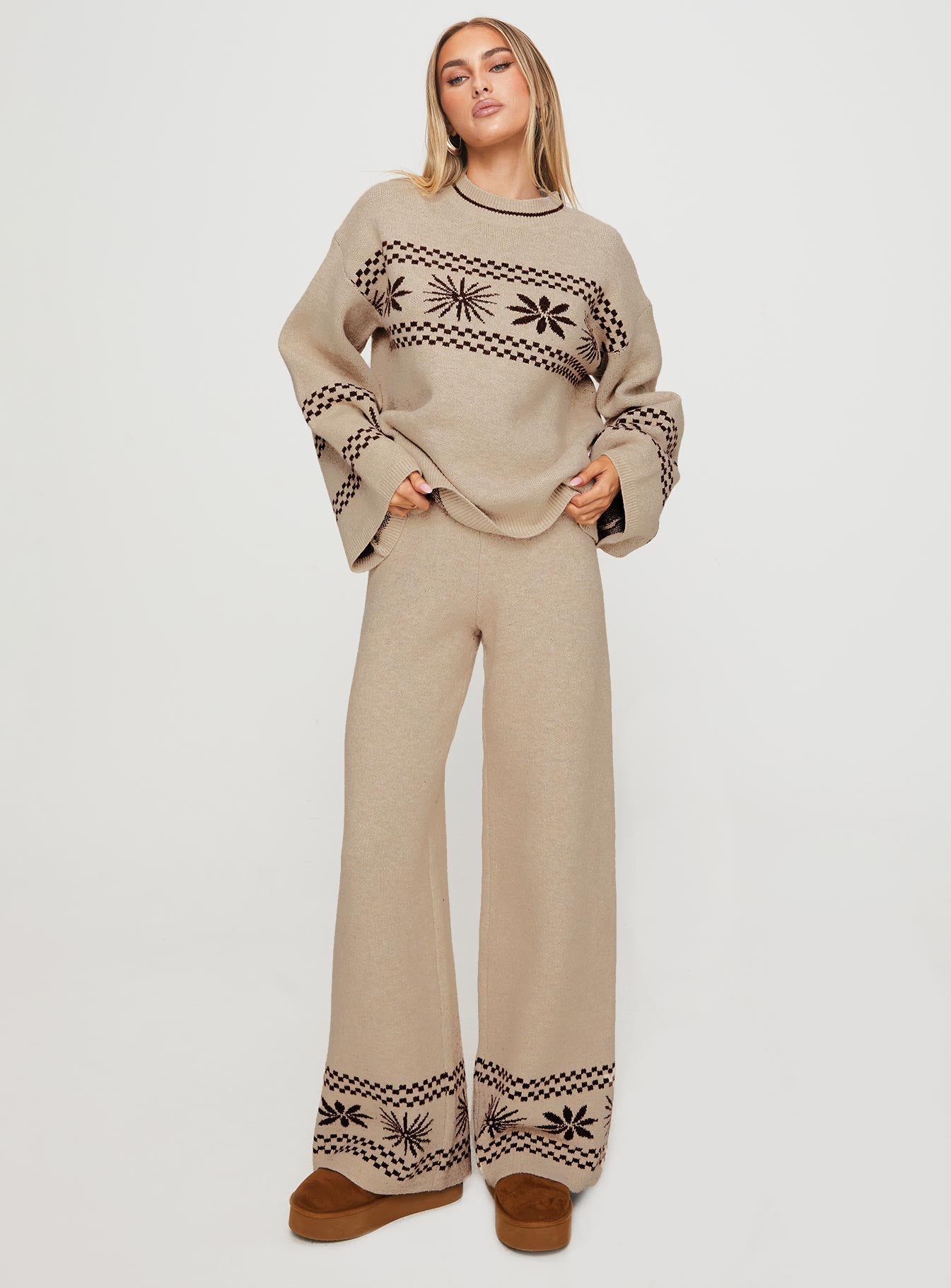 Anok Star Pants Brown / Cream Get To Buy