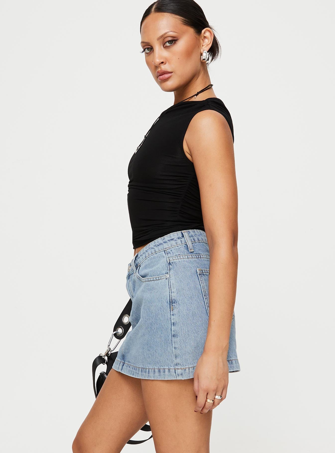 Nickei Denim Mini Skirt Light Wash Lower Impact From China Sale Online