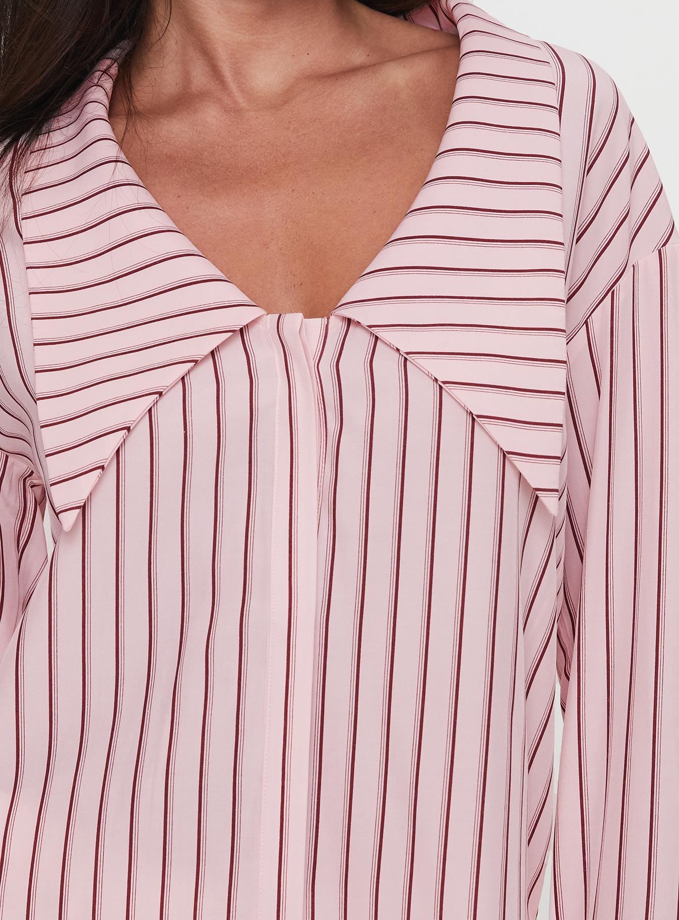 Calistoga Deep Collar Shirt Pink Stripe Outlet 2025 New