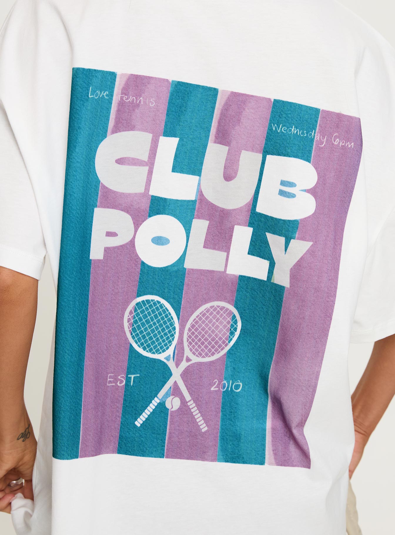 Club Polly Oversized Tee White Buy Cheap Inexpensive