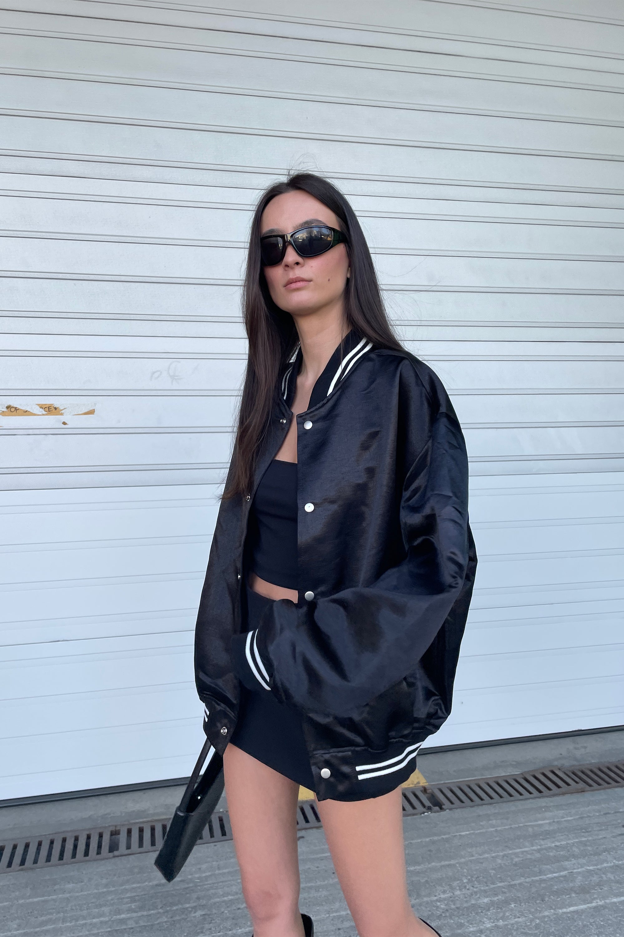 SATIN BOMBER JACKET Free Shipping Official