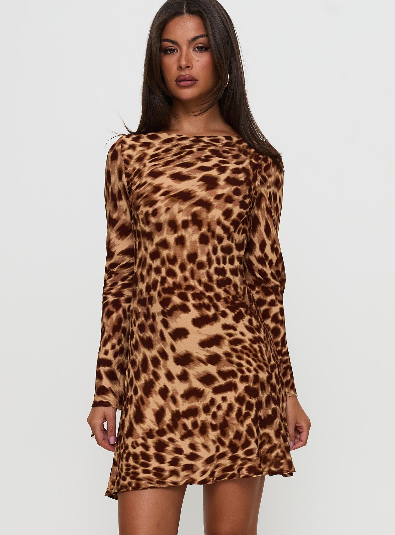 Halo Bias Mini Dress Leopard Buy Cheap Looking For