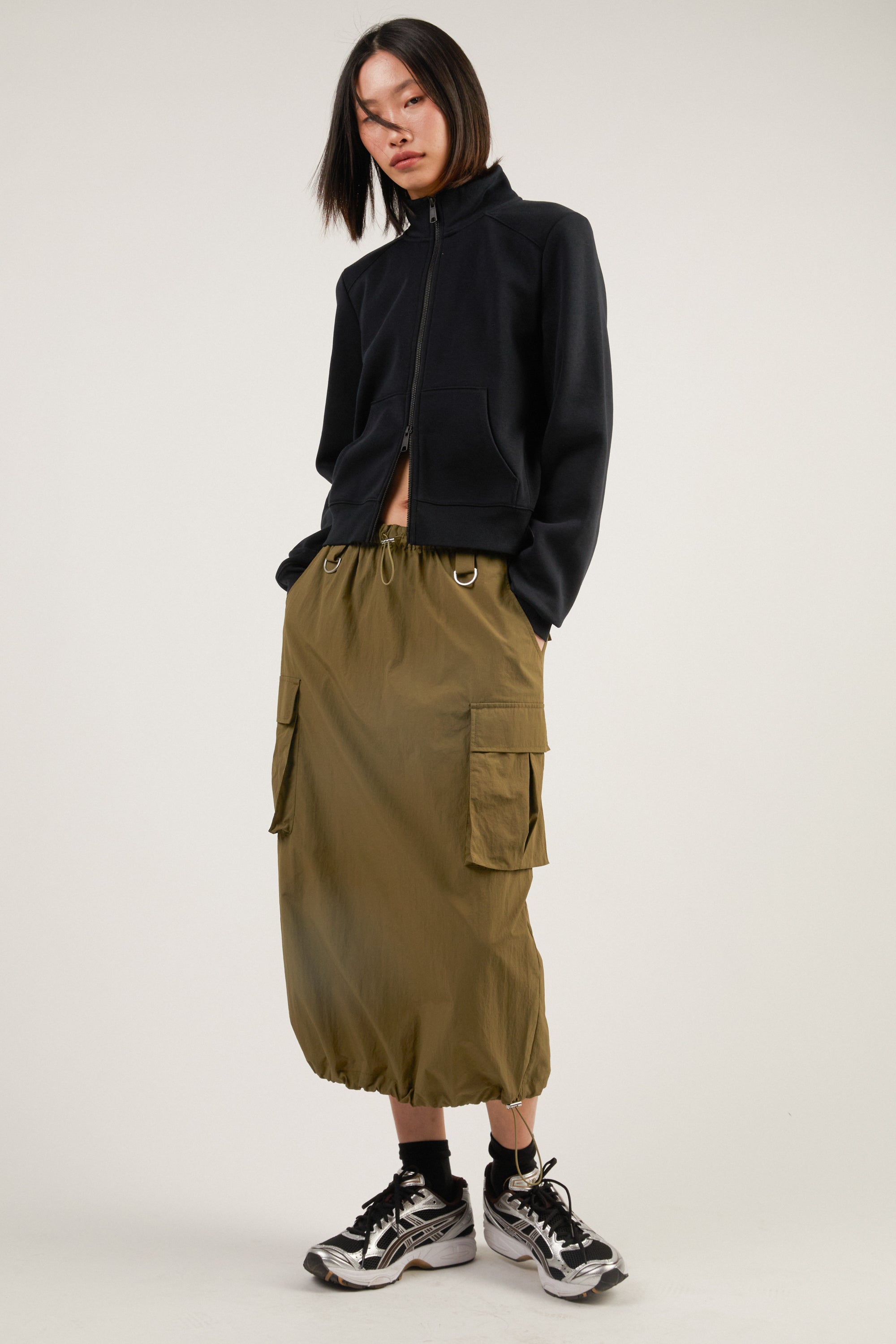 NYLON MAXI CARGO SKIRT From China