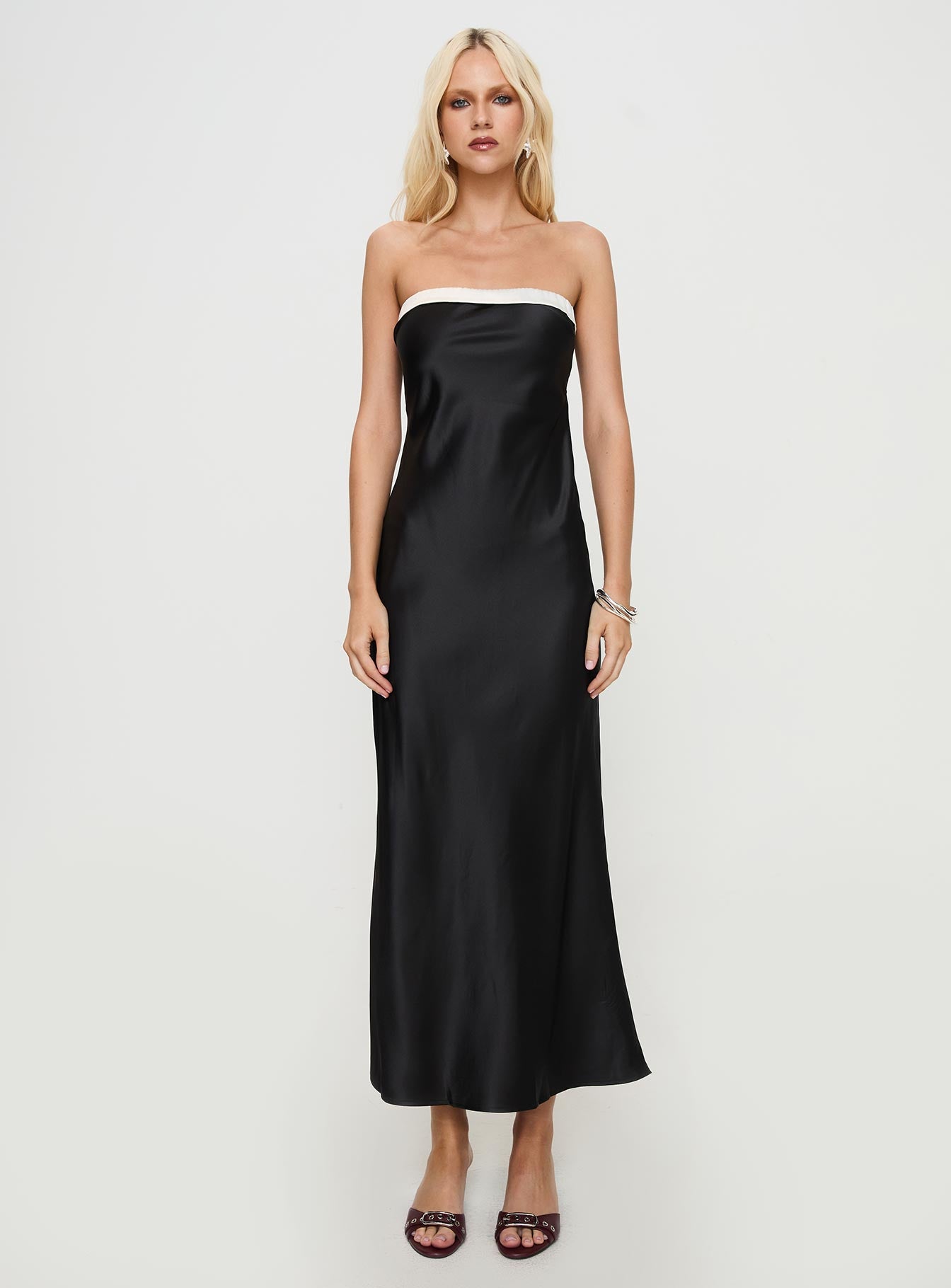 Phillipa Strapless Maxi Dress Black Sale Hot Sale