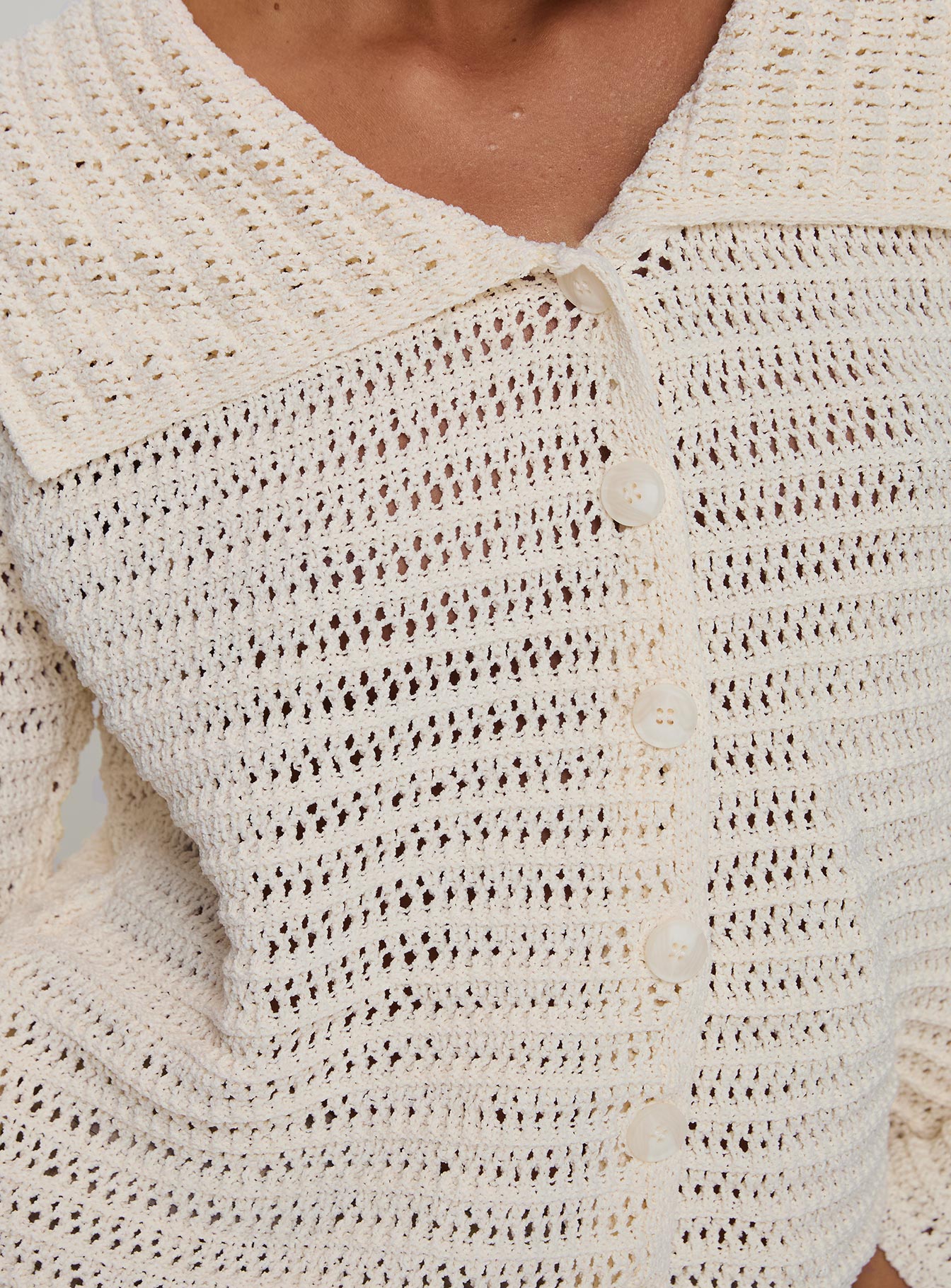 Tuscon Crochet Sweater White Cheap Shop