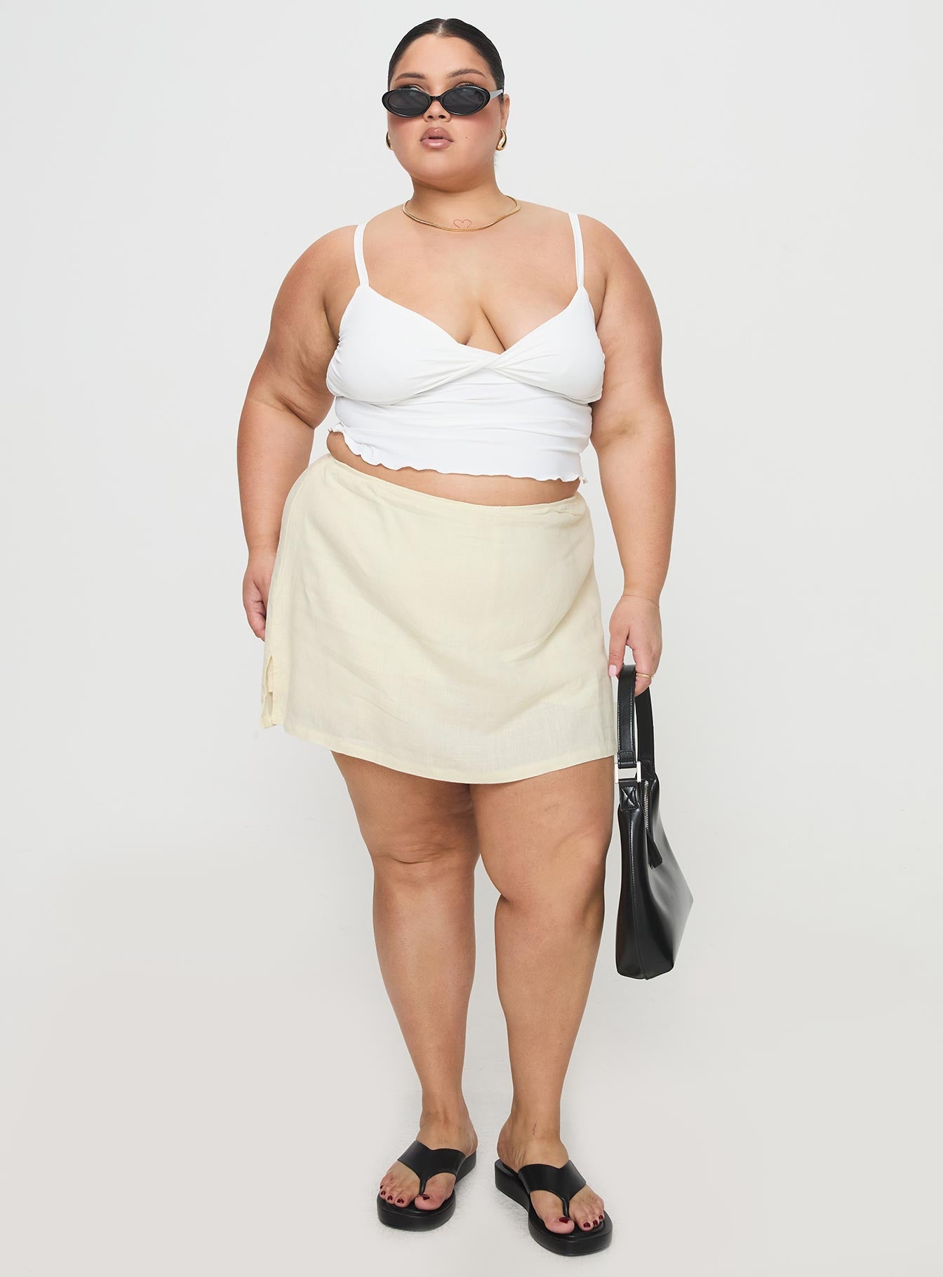 Gigi Skort Linen Cream Curve Ebay