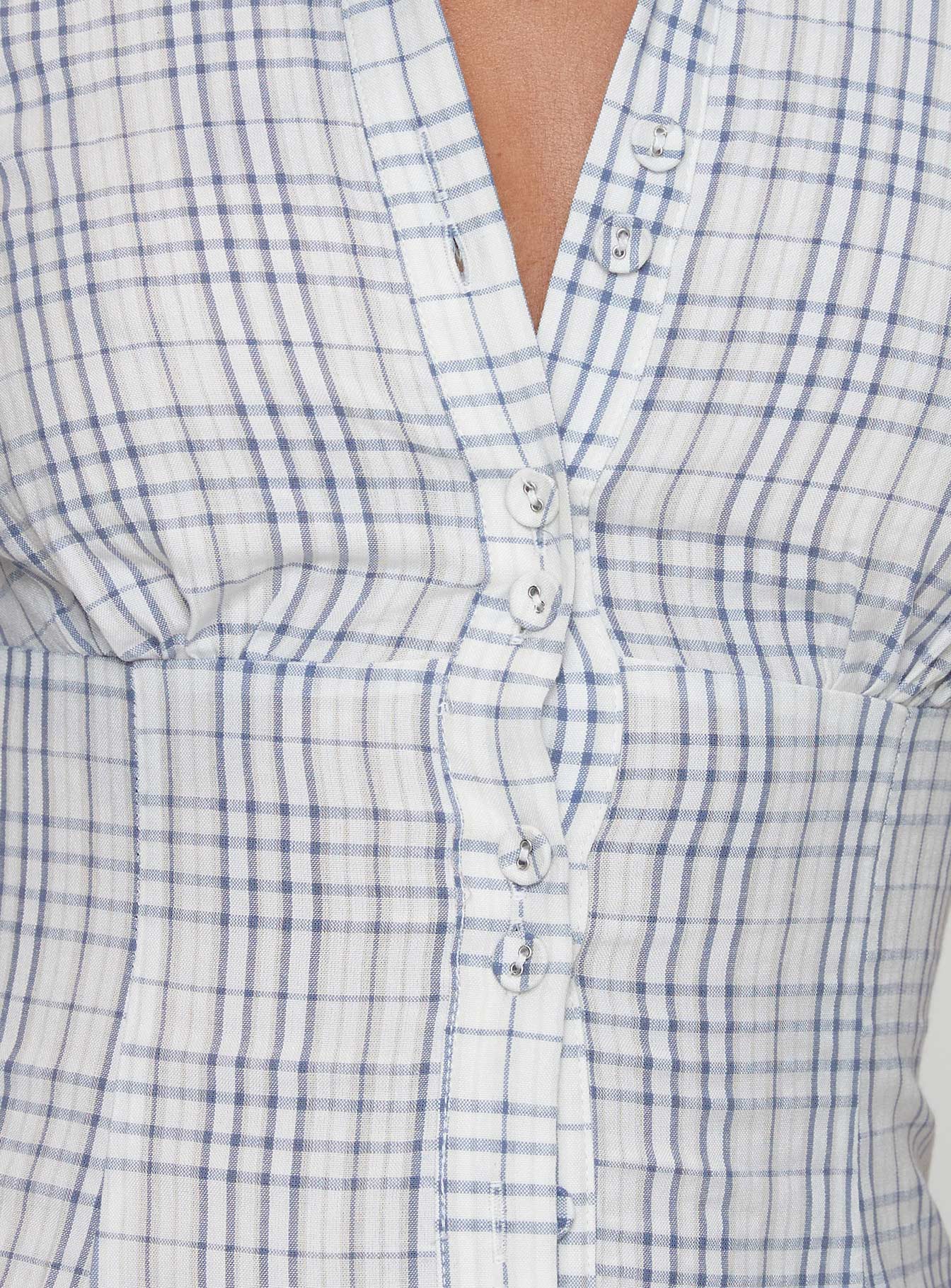 Cottesloe Blouse Top Blue Check 2025 Unisex