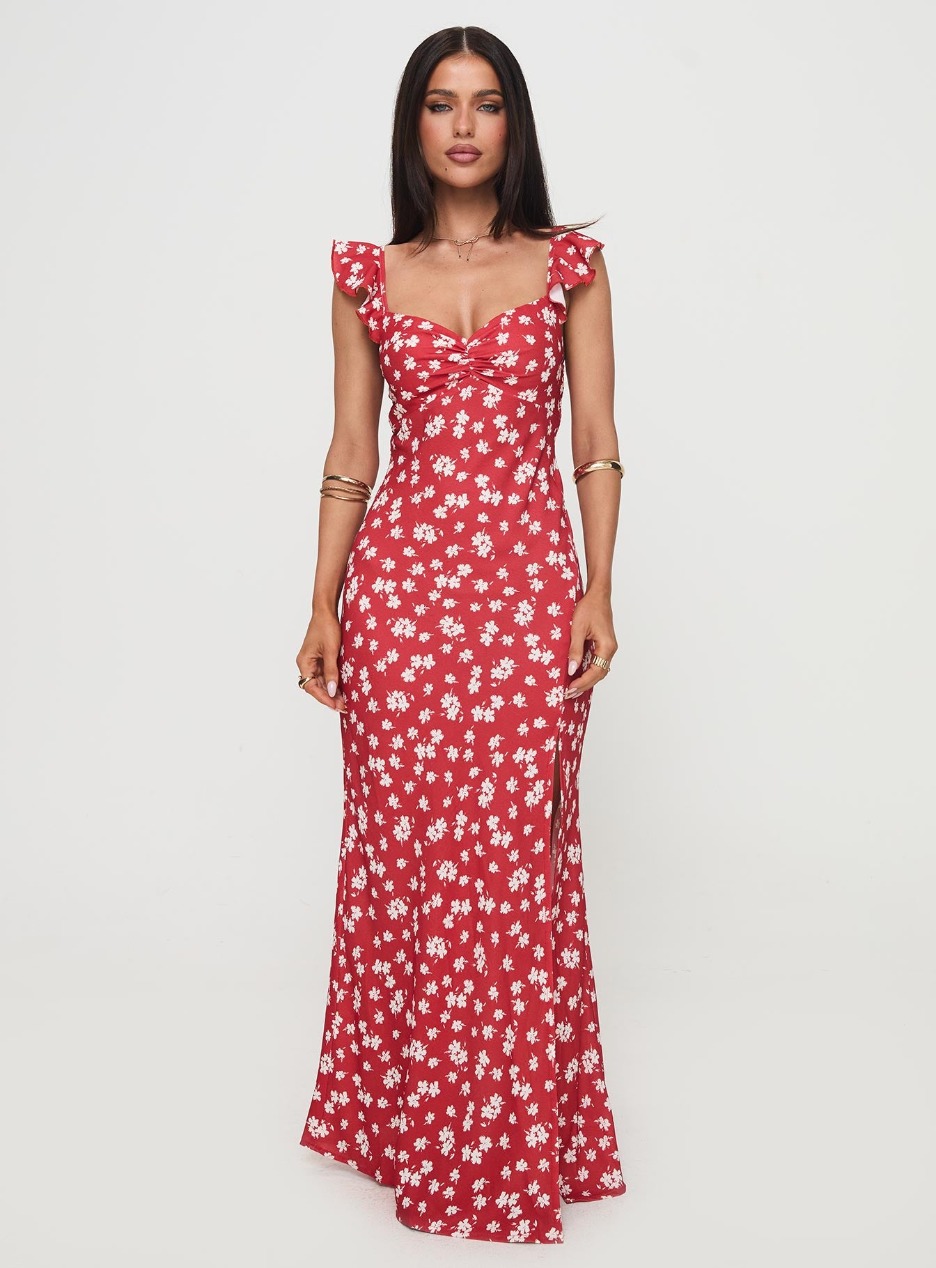 Barnadete Maxi Dress Red Free Shipping Genuine