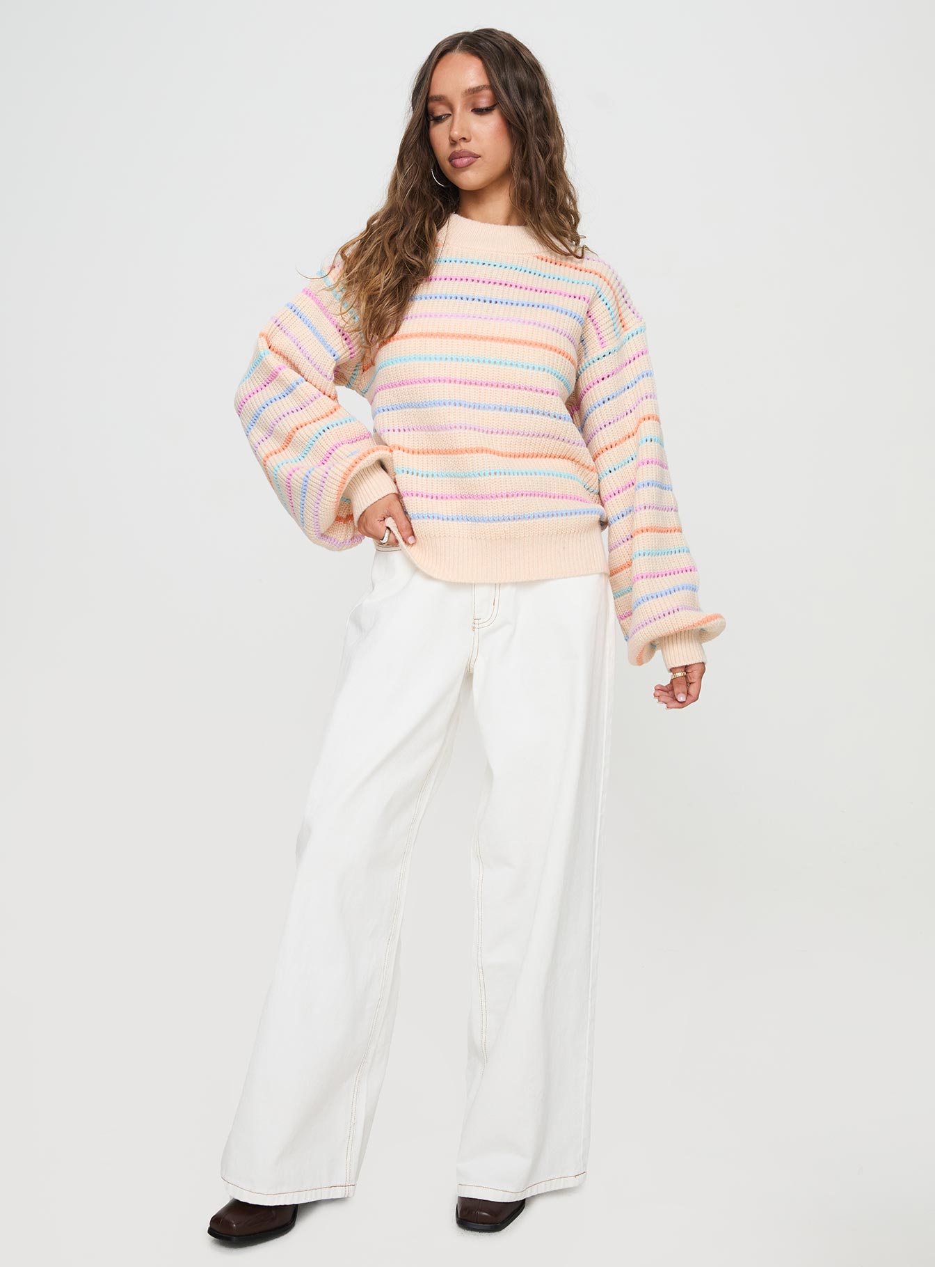 Harmony Knit Sweater Multi Sale Enjoy