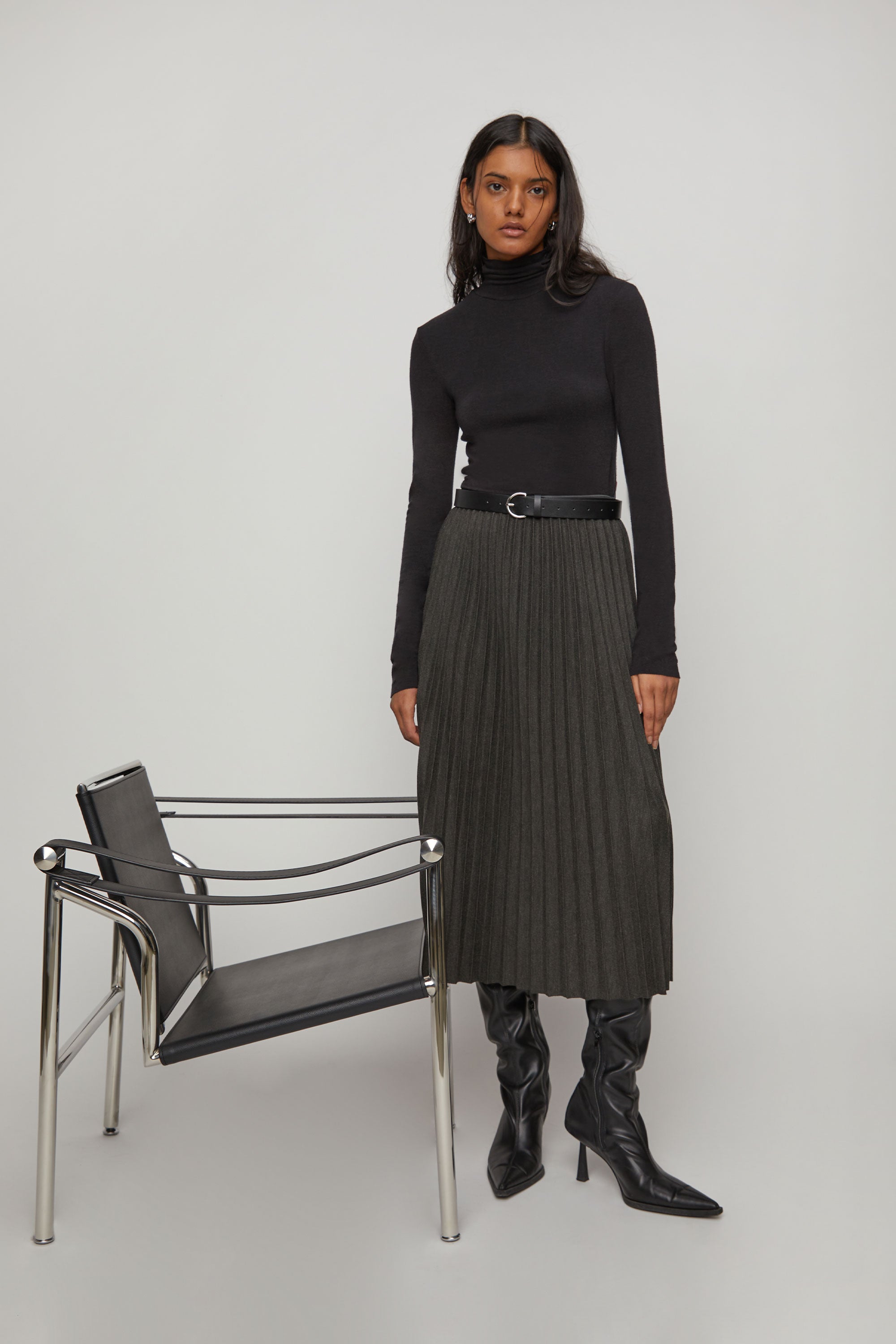 PLEATED MIDI SKIRT Free Shipping Release Dates