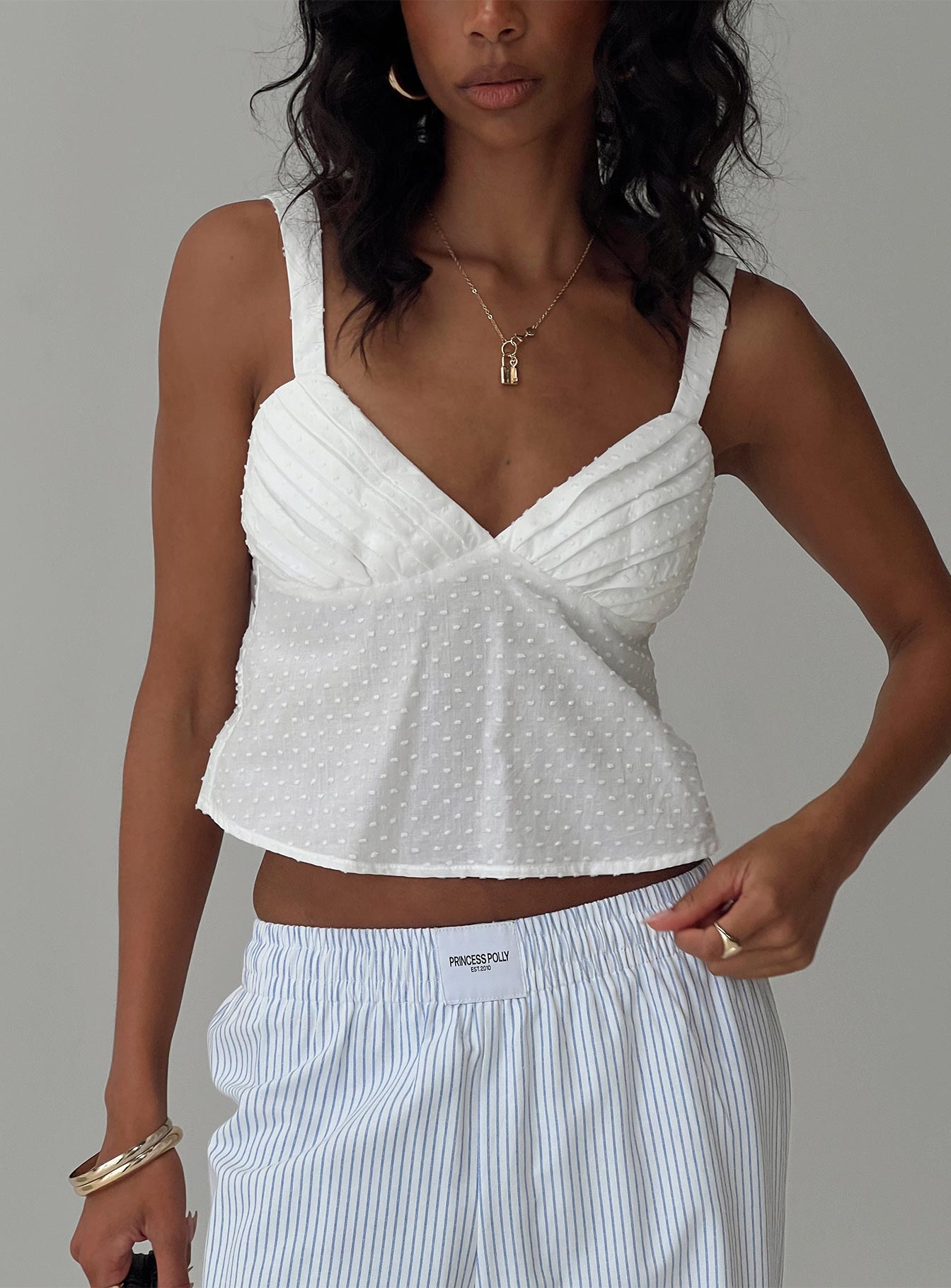 Prevost Cami Top White Factory Outlet For Sale