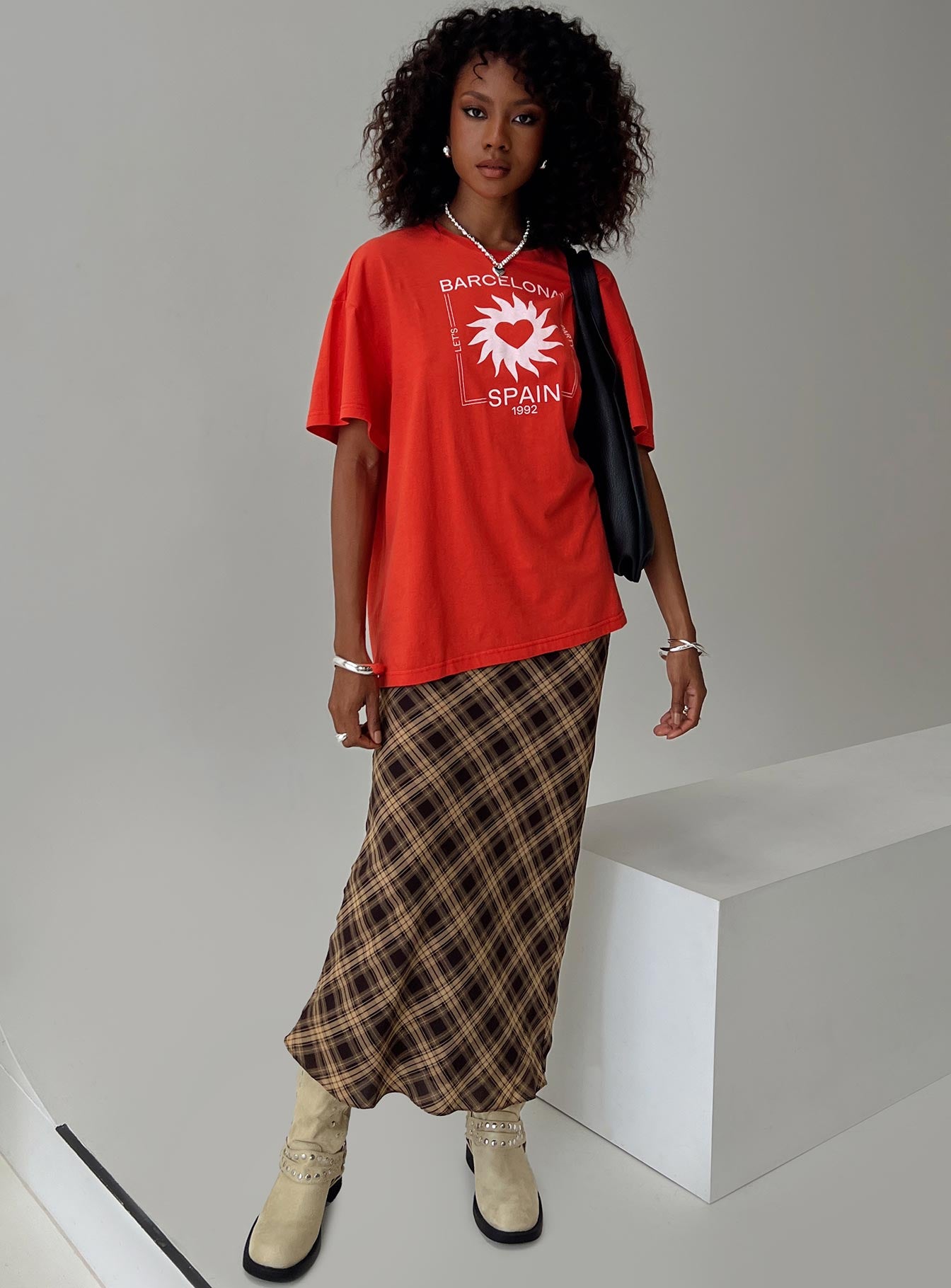 Party In Barcelona Oversized Tee Red Discount Professional