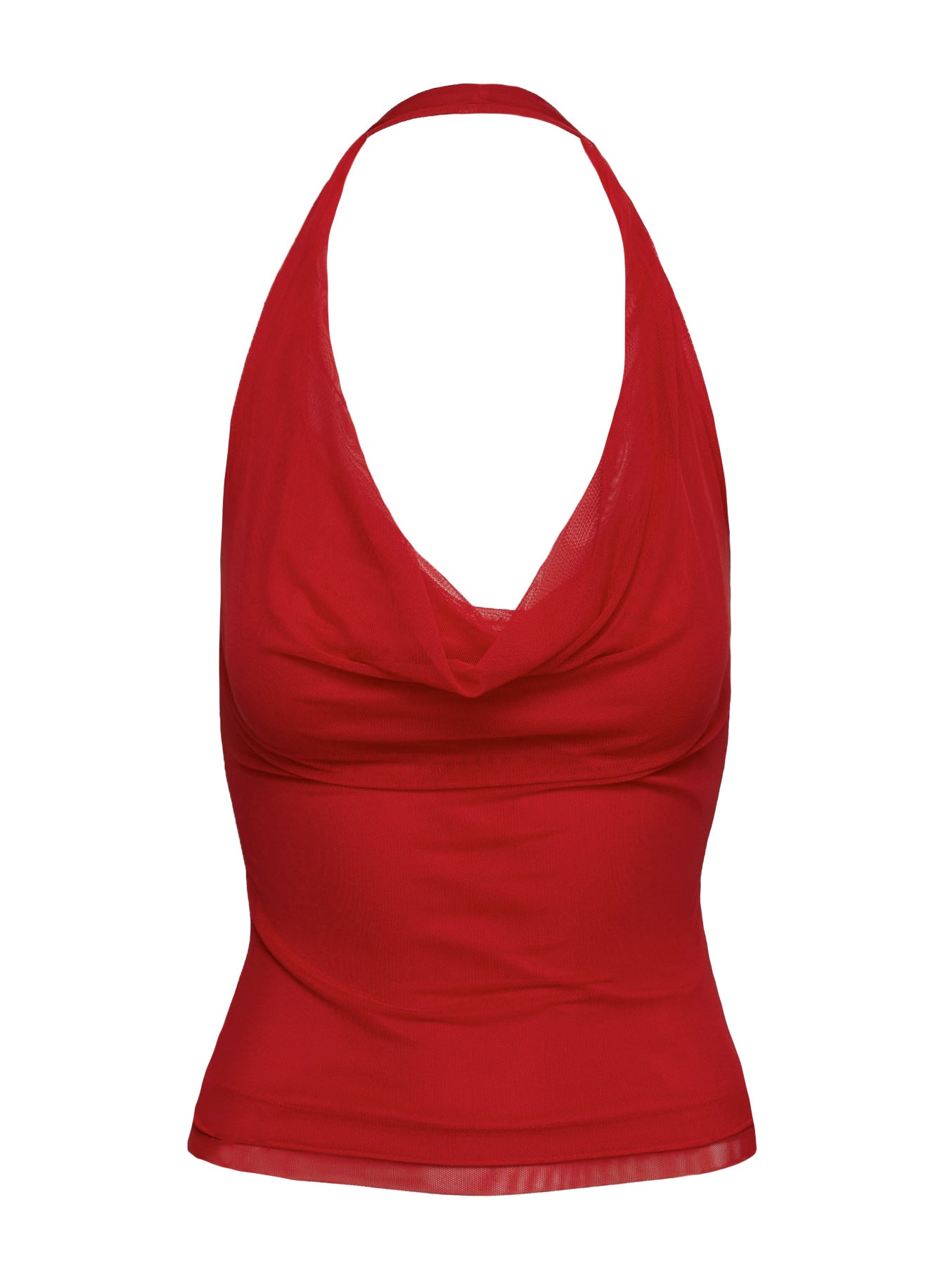 Come Over Cowl Neck Halter Top Red Cheap Sale Footlocker Pictures