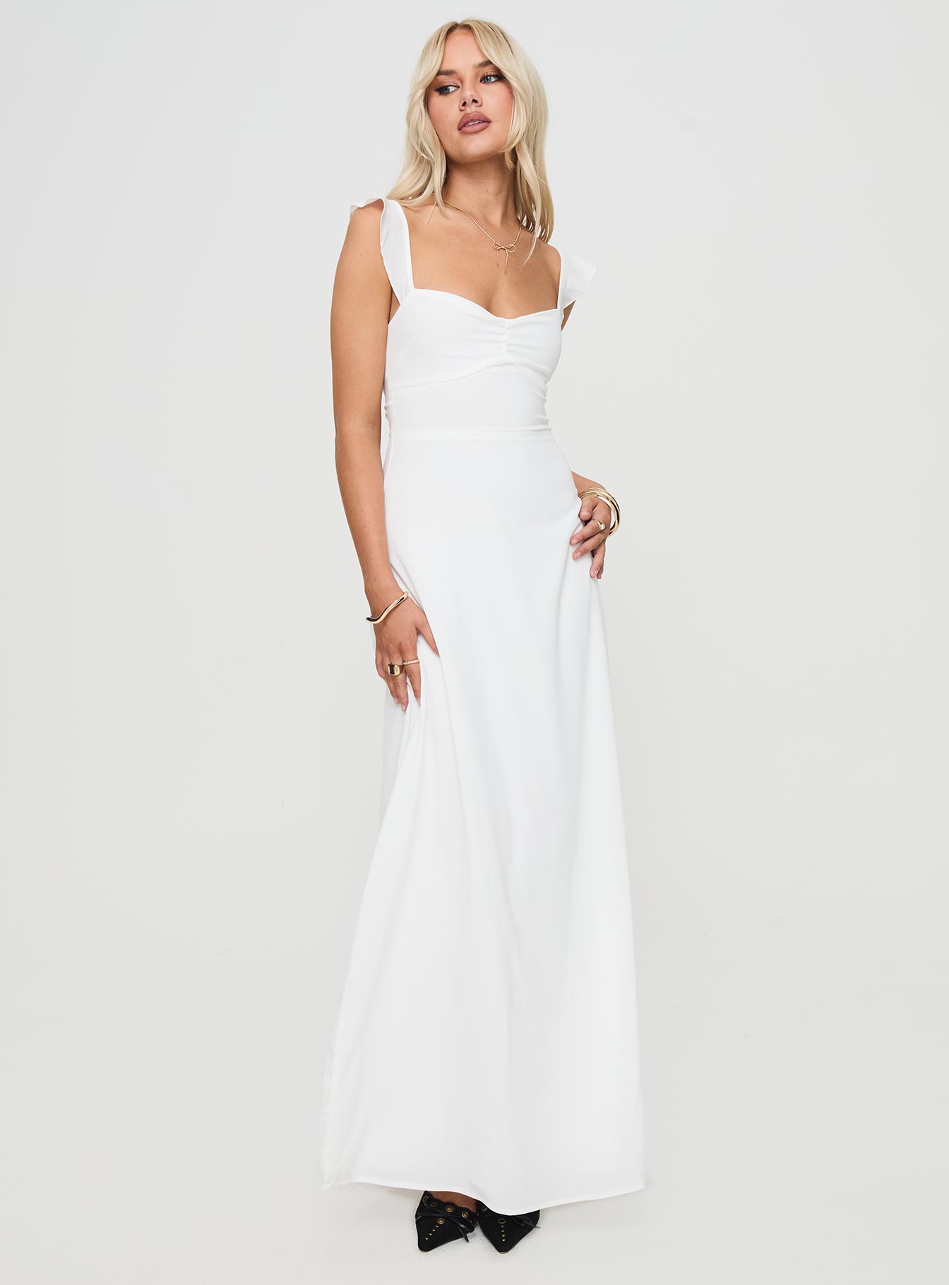 Landon Maxi Dress White Original For Sale