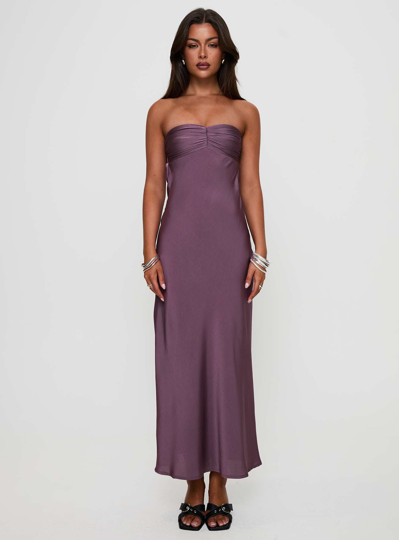 Maryska Strapless Maxi Dress Purple Cheap With Mastercard