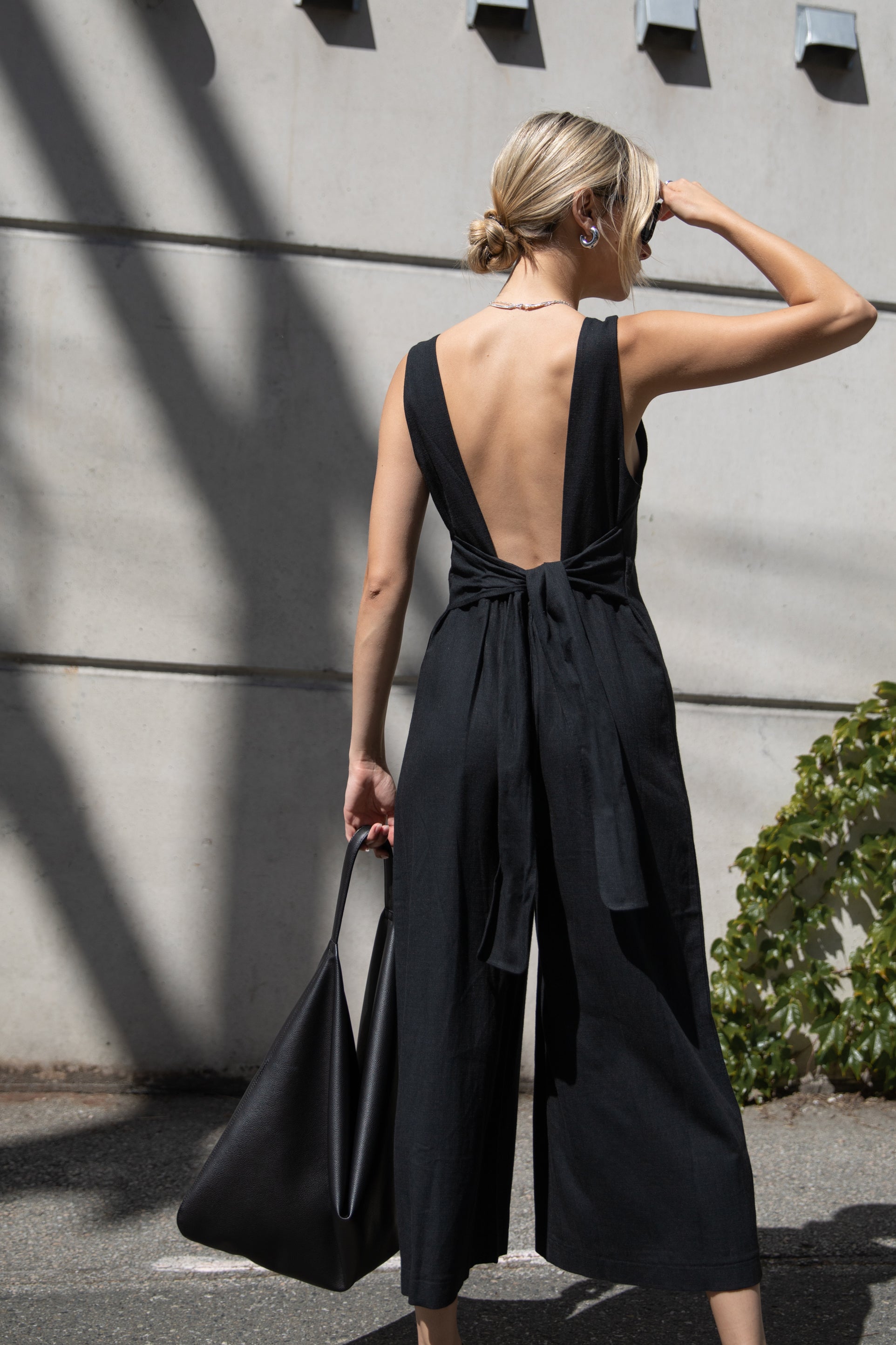 LINEN BLEND JUMPSUIT Outlet 2025 Unisex