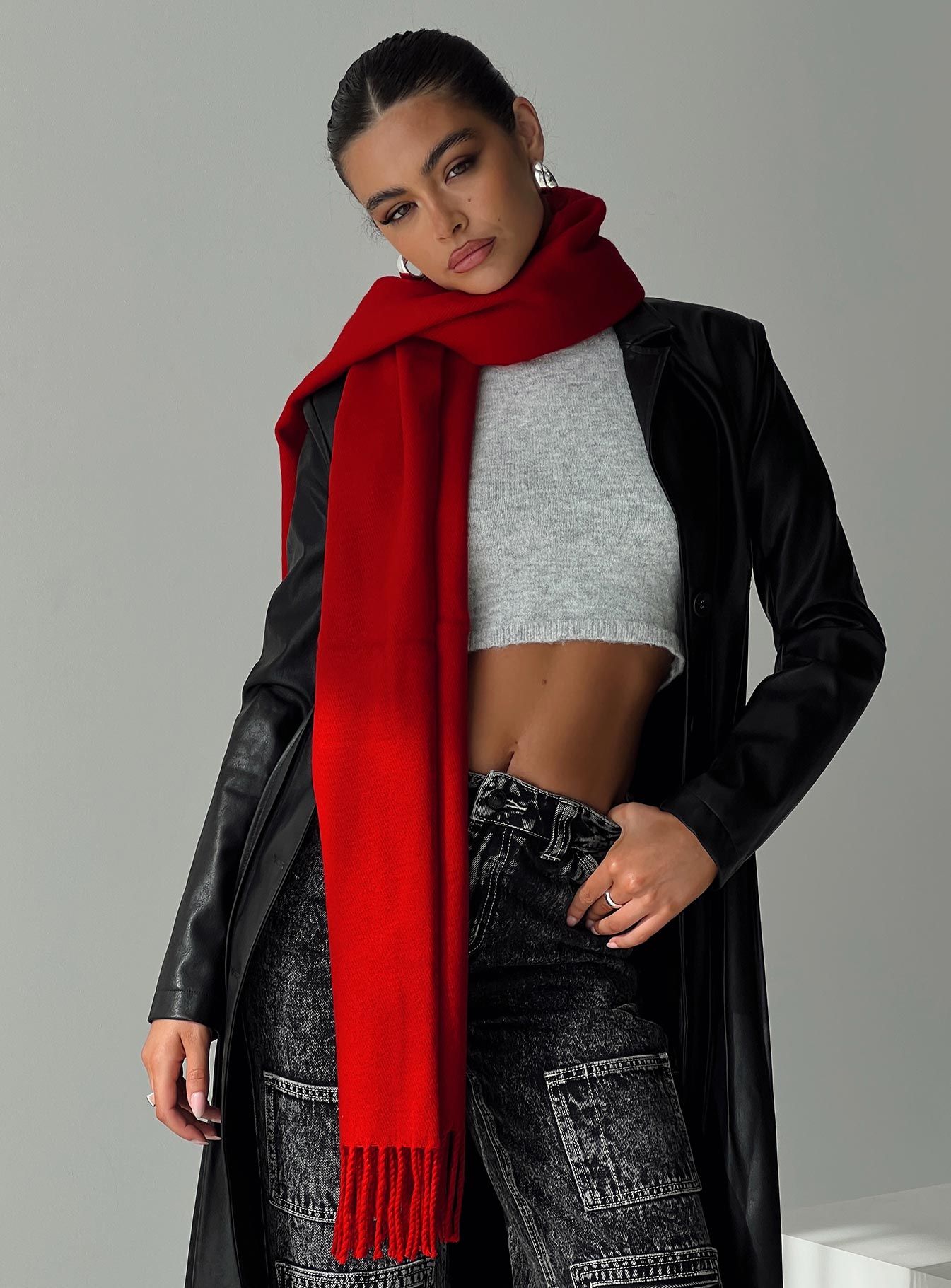 Heavy Hearted Scarf Red Buy Cheap Reliable