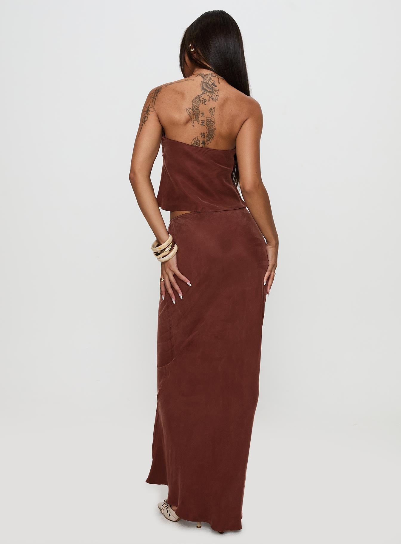 Lucelia Maxi Skirt Brown Best Store To Get Sale Online