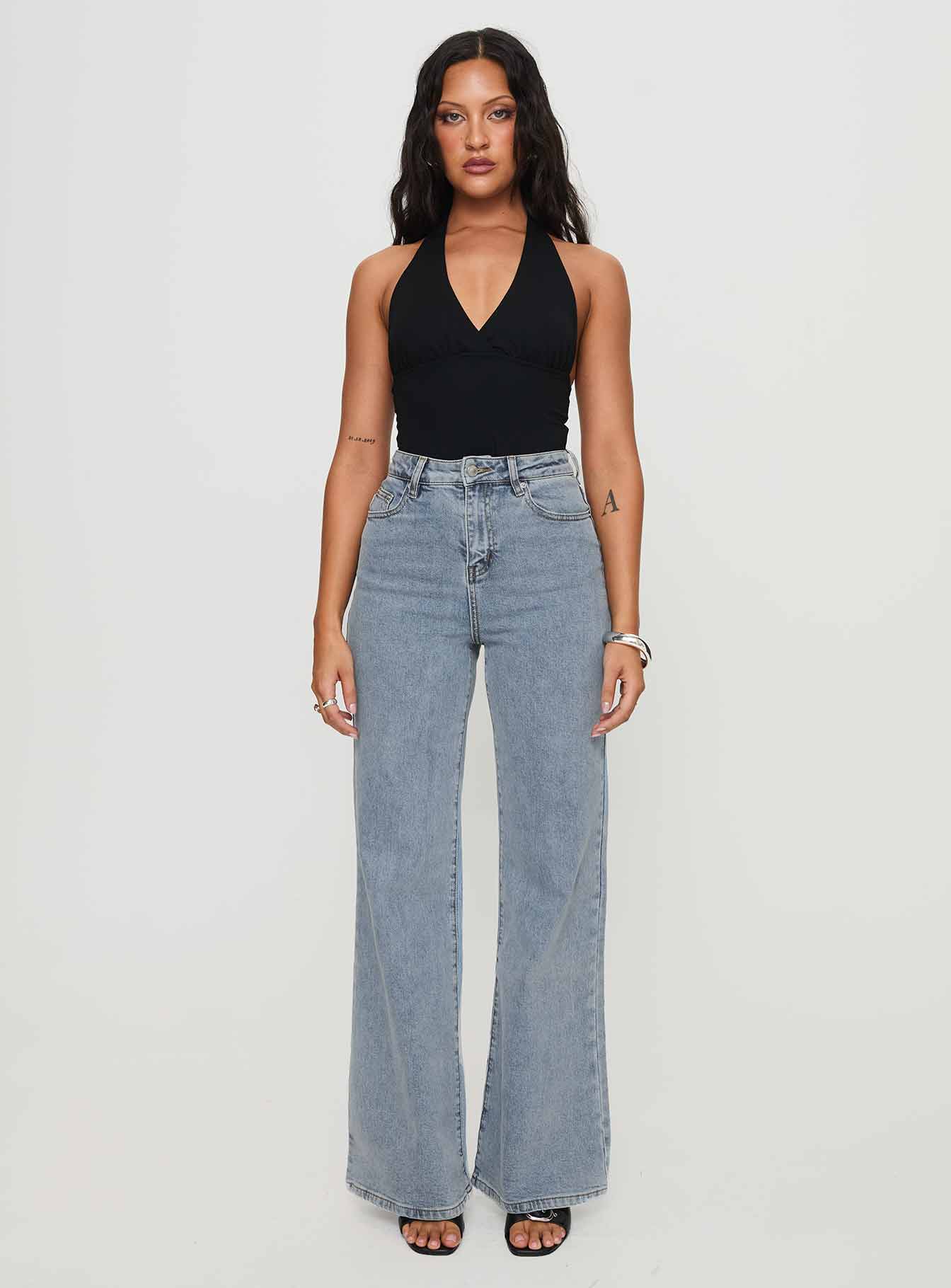 Thearlie High Flare Jean Light Wash Sale Clearance