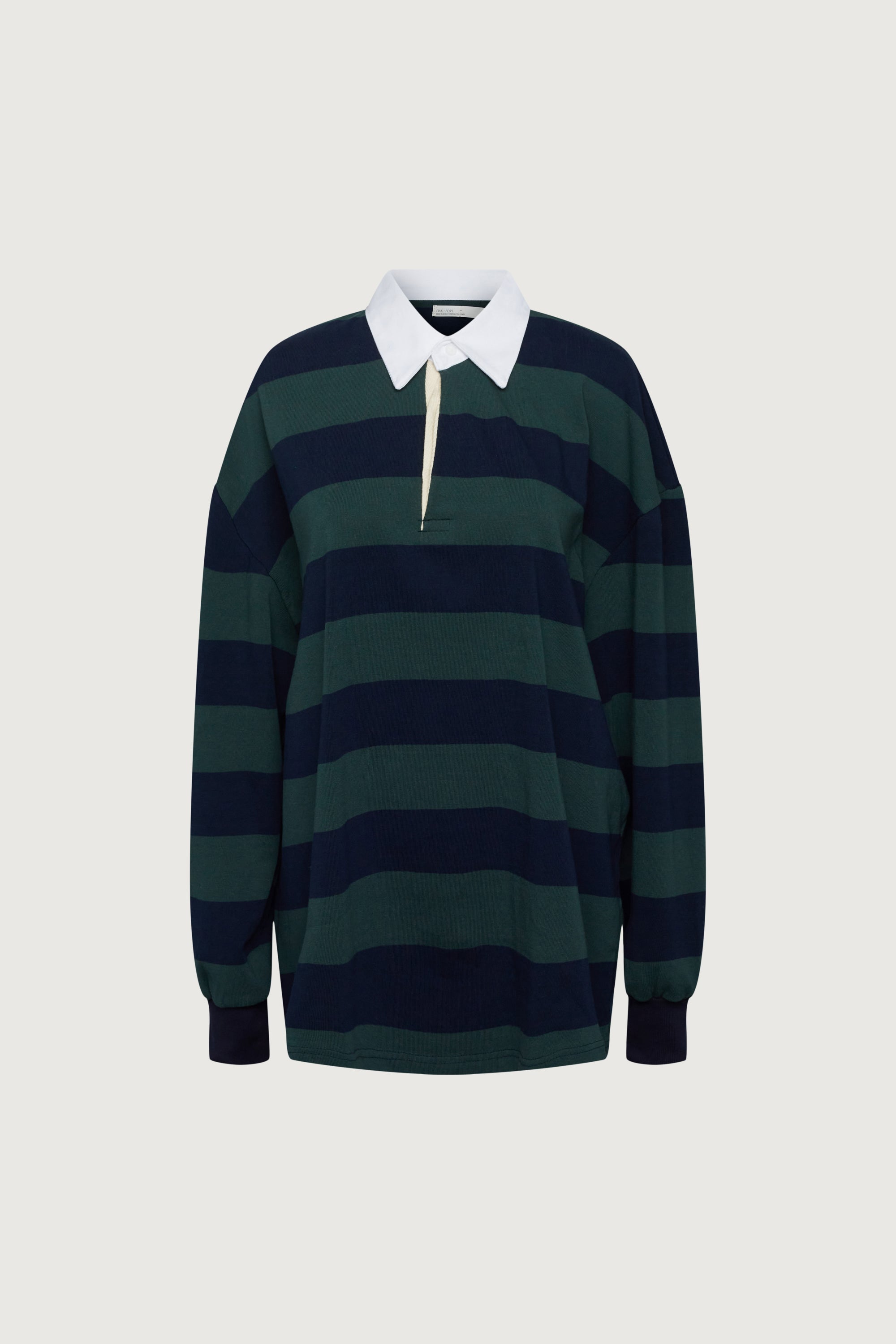 OVERSIZED STRIPED RUGBY SHIRT Cheap Sale Finishline