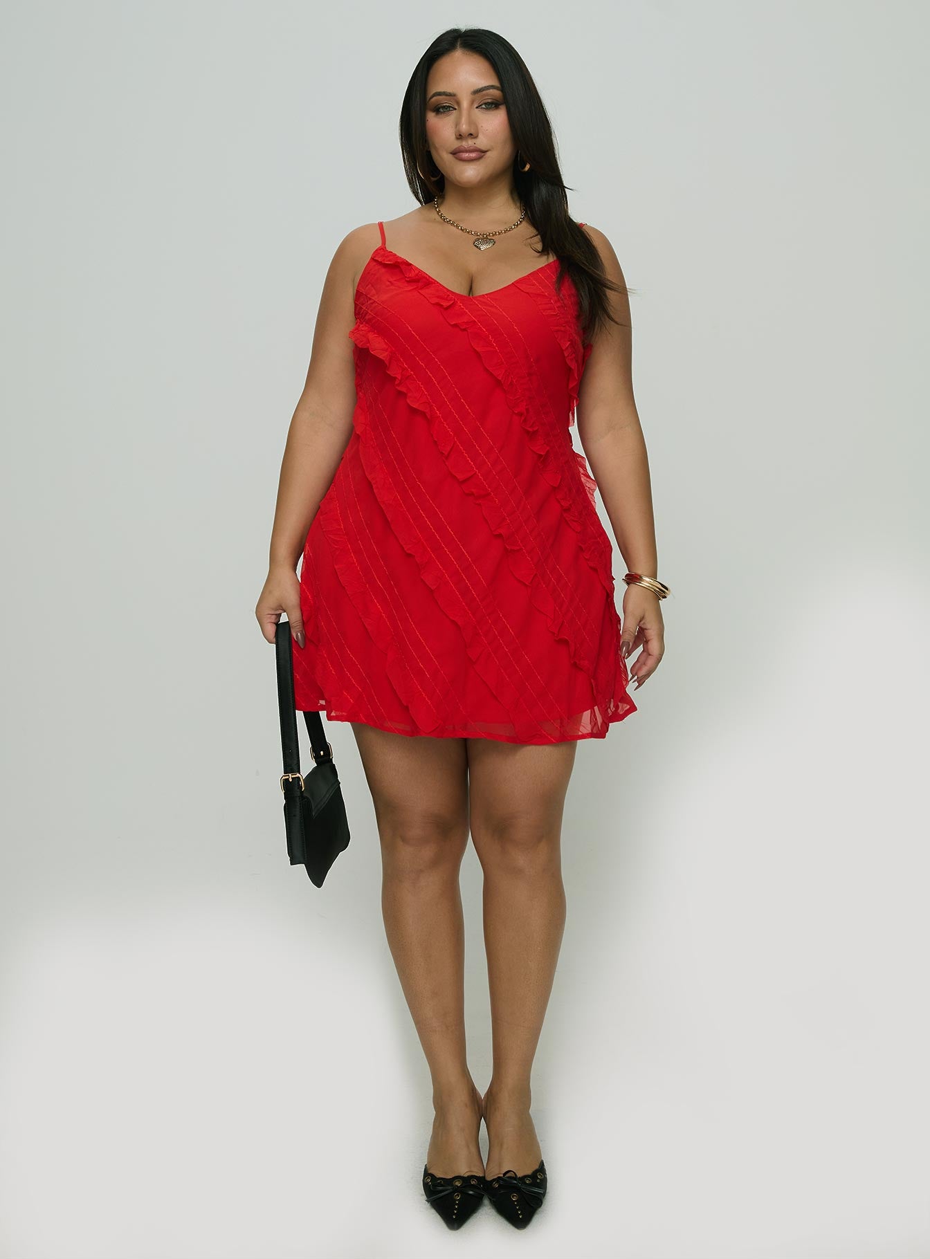 Lars Mini Dress Red Curve Discount Latest