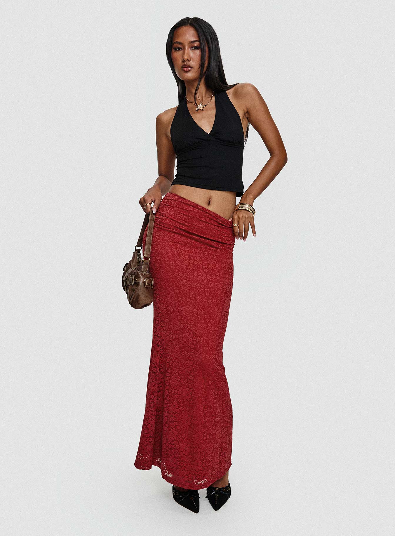 Silene Maxi Skirt Red Sale Official