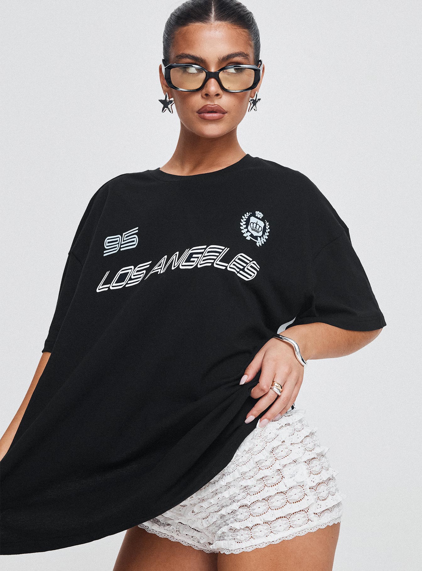 Goal La Oversized Tee Black For Nice