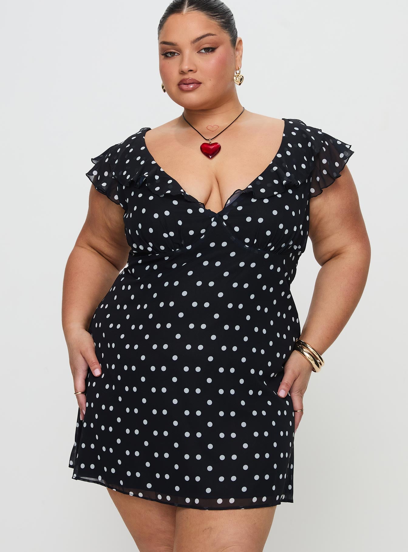 I Guess So Mini Dress Black Polka Dot Free Shipping Real