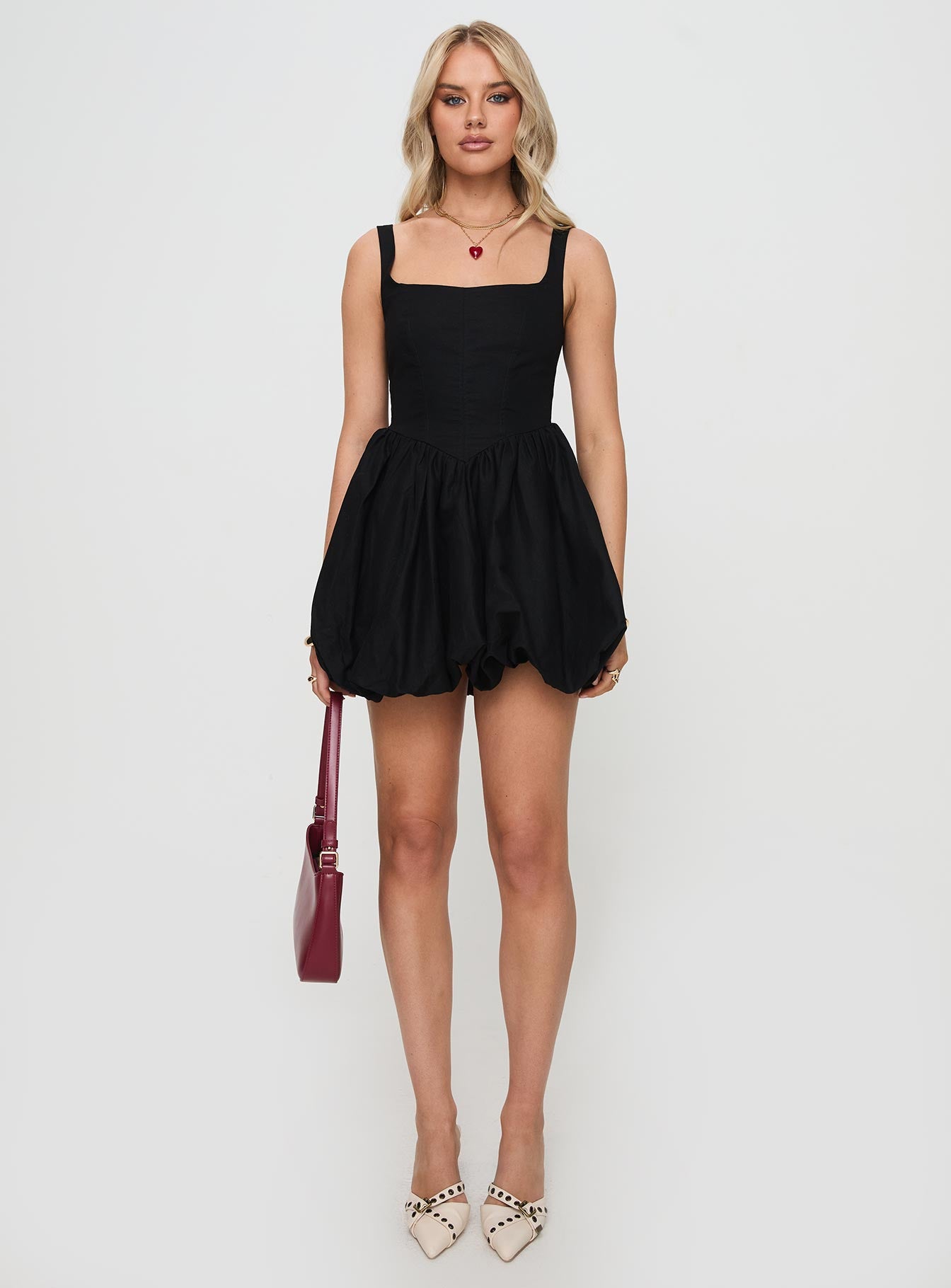 Alcott Bubble Hem Mini Dress Black Outlet Sale Online