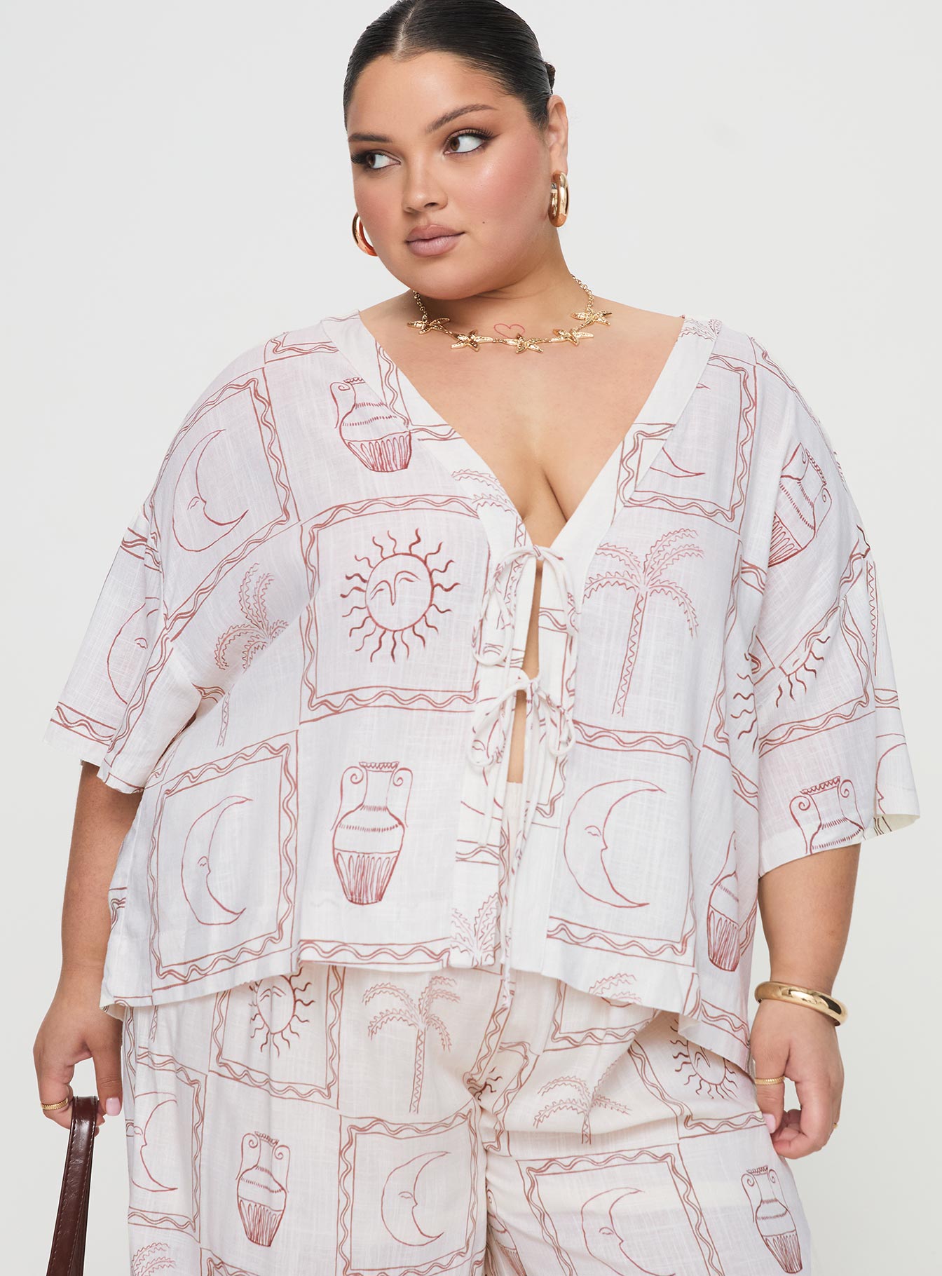 Sun Dream Shirt Cream / Multi Curve Sale Browse