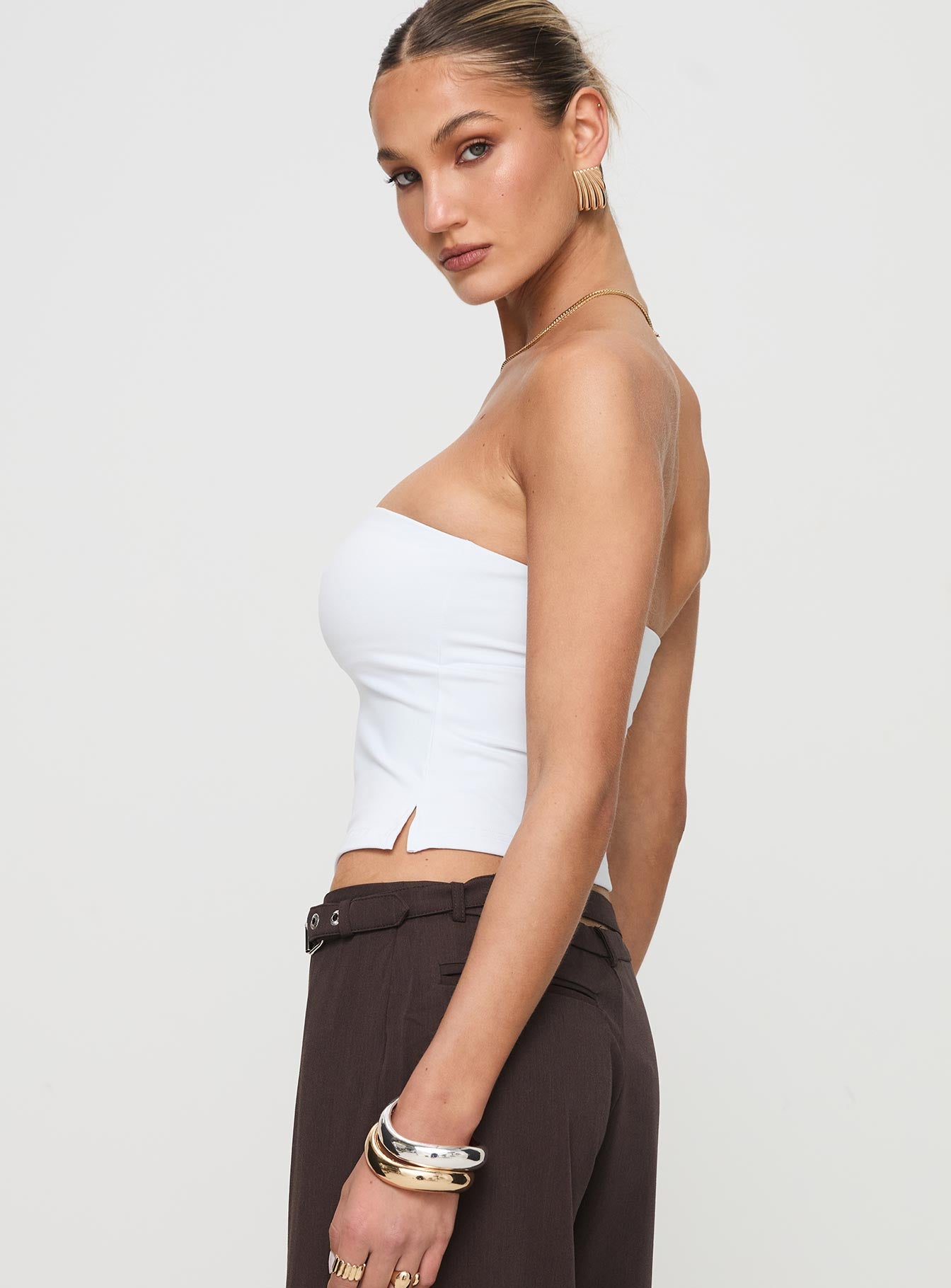 Aurorah Strapless Top White Comfortable Cheap Online