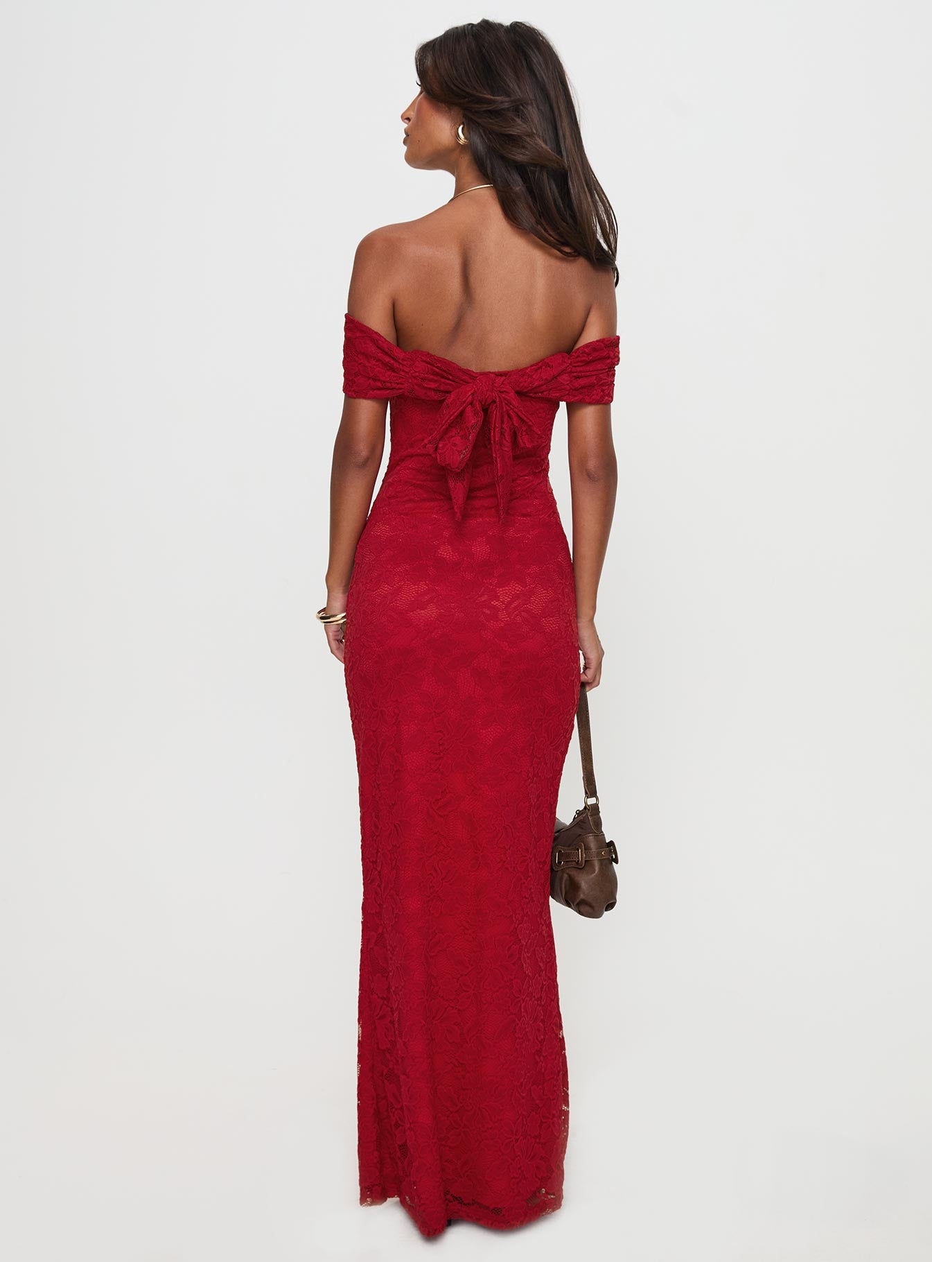 Allured Strapless Maxi Dress Burgundy 2025 Unisex Cheap Pice