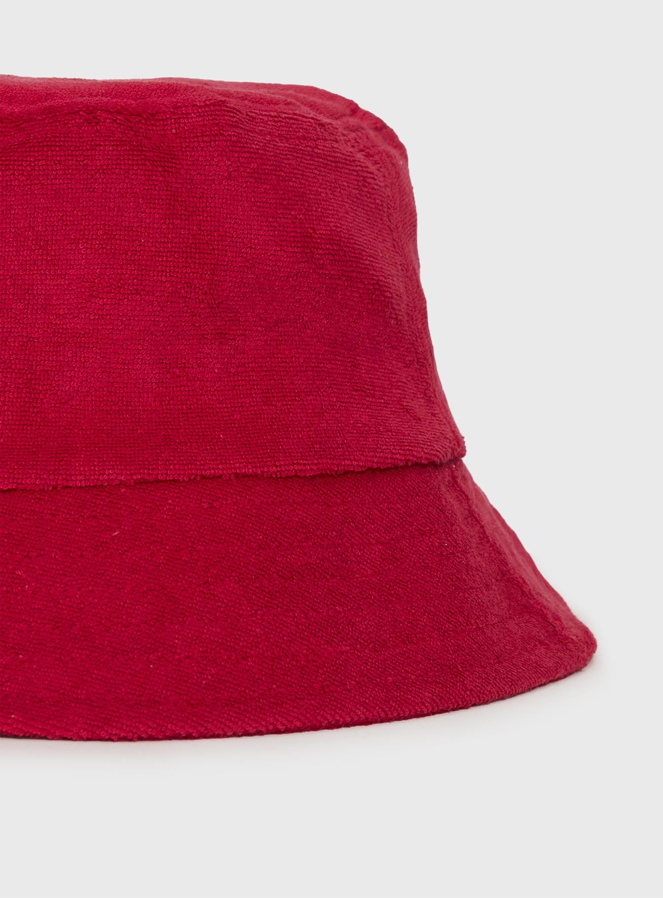 Summer Salt Terry Bucket Hat Red Clearance 2025 Unisex