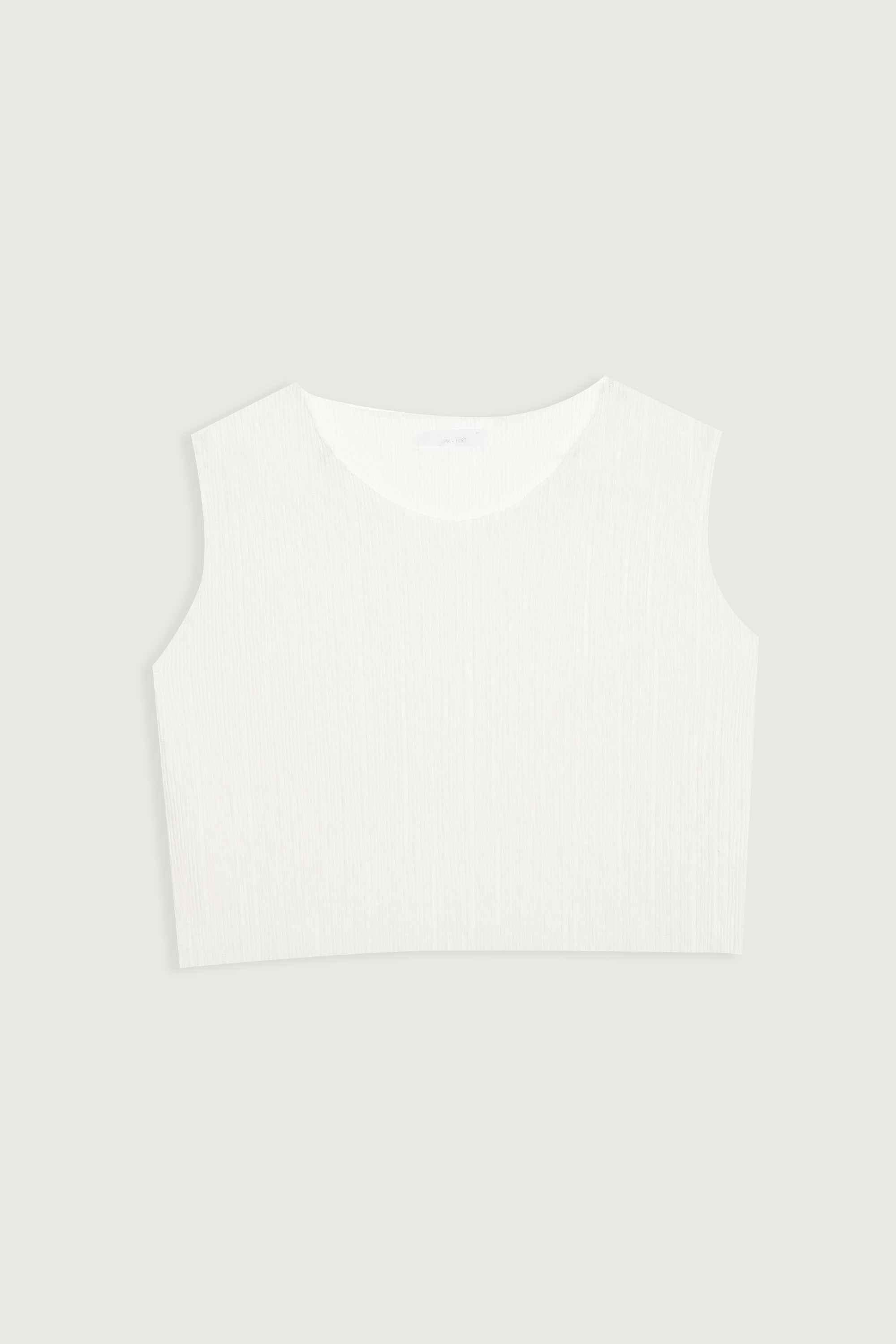 PLEATED CROPPED TANK Cheap Sale Cheapest