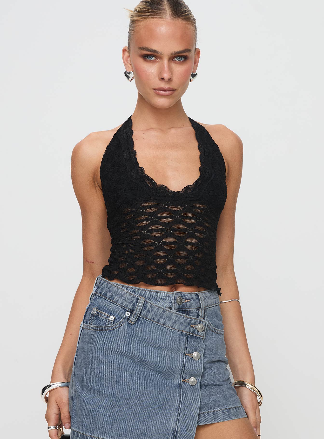 Only Angel Halter Top Black Cheapest Pice Cheap Online