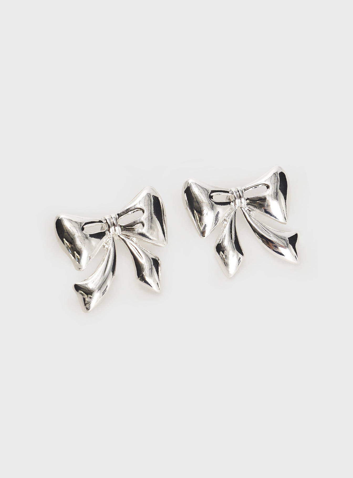 Make Believe Bow Earrings Silver Largest Supplier Online